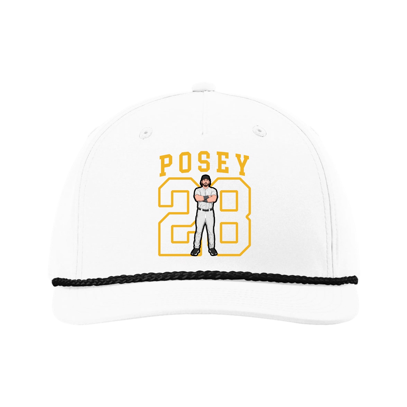 Five-Panel Classic Rope Cap — Shirsey in White