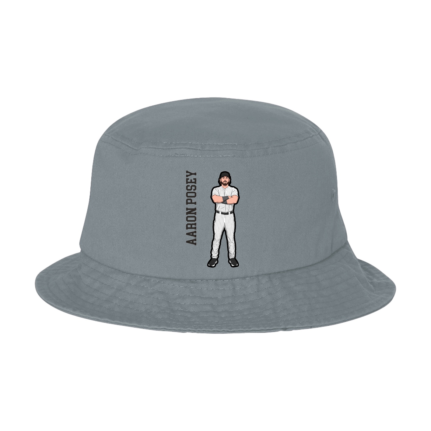 Bucket Cap — Name Vertical in Grey