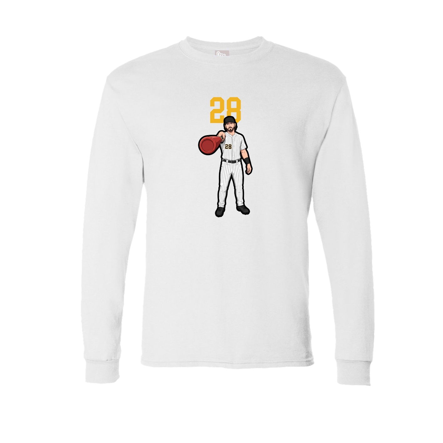 Long Sleeve Tee — Number Top in White