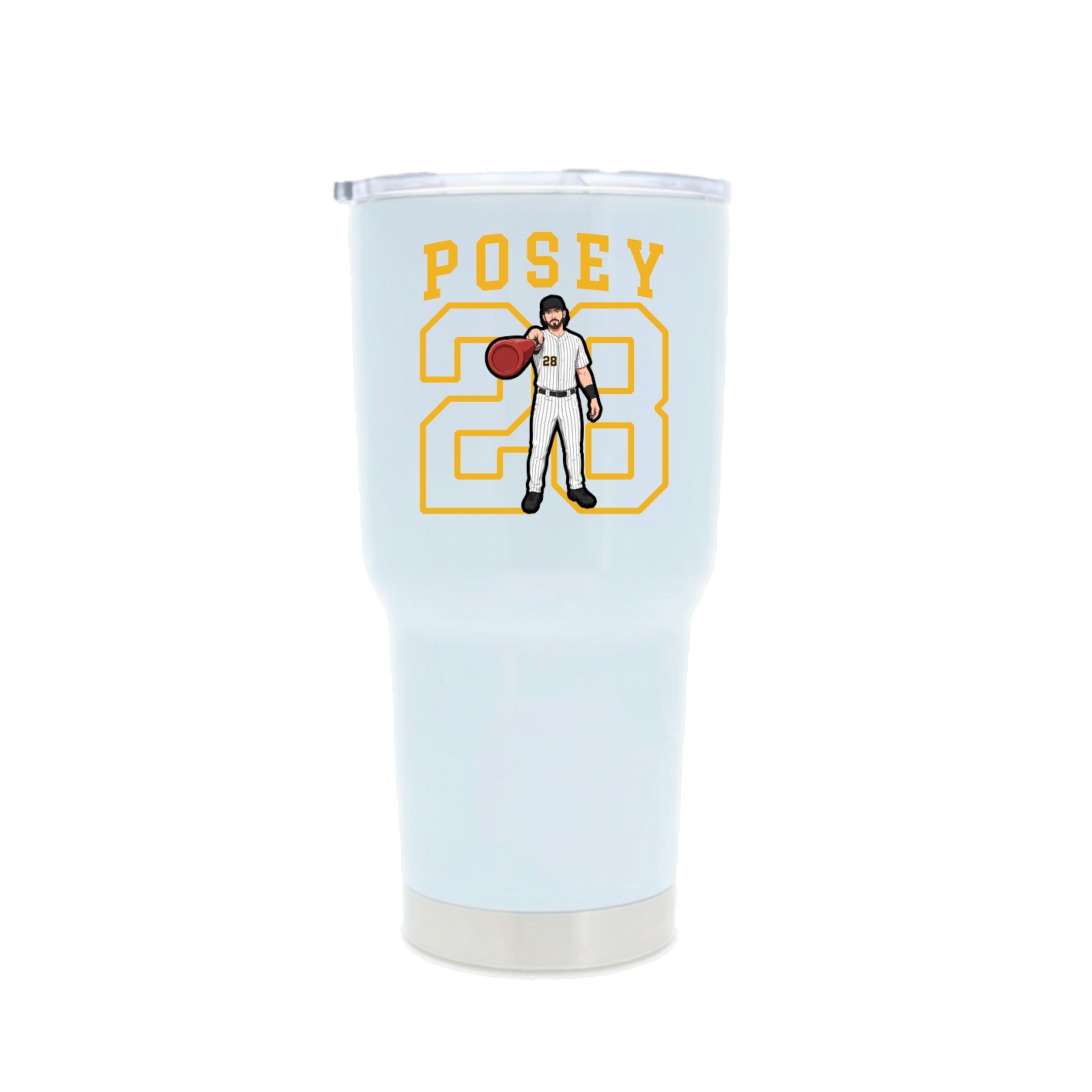 30oz Stainless Steel Tumbler — Shirsey in White