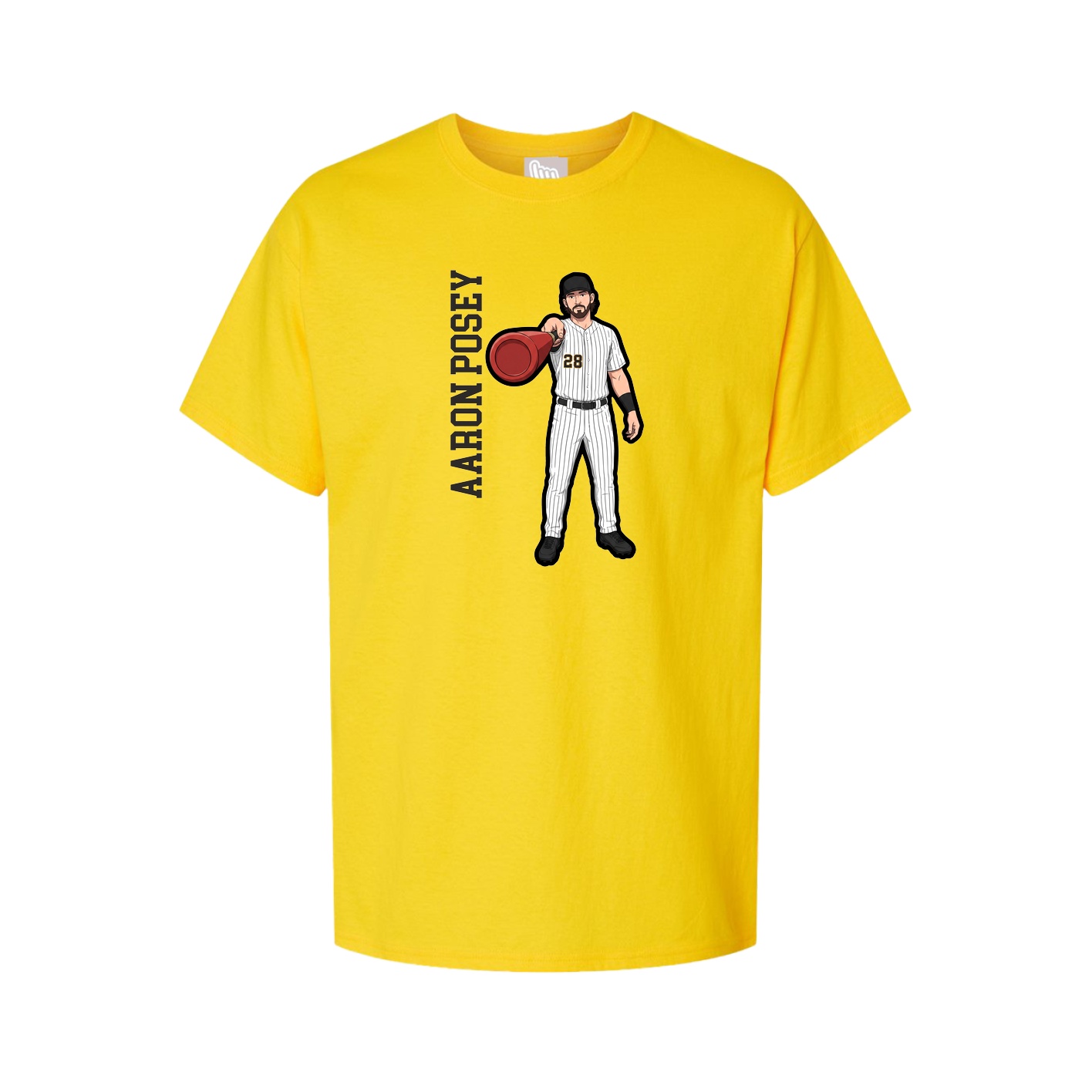 Youth Tee — Name Vertical in Gold