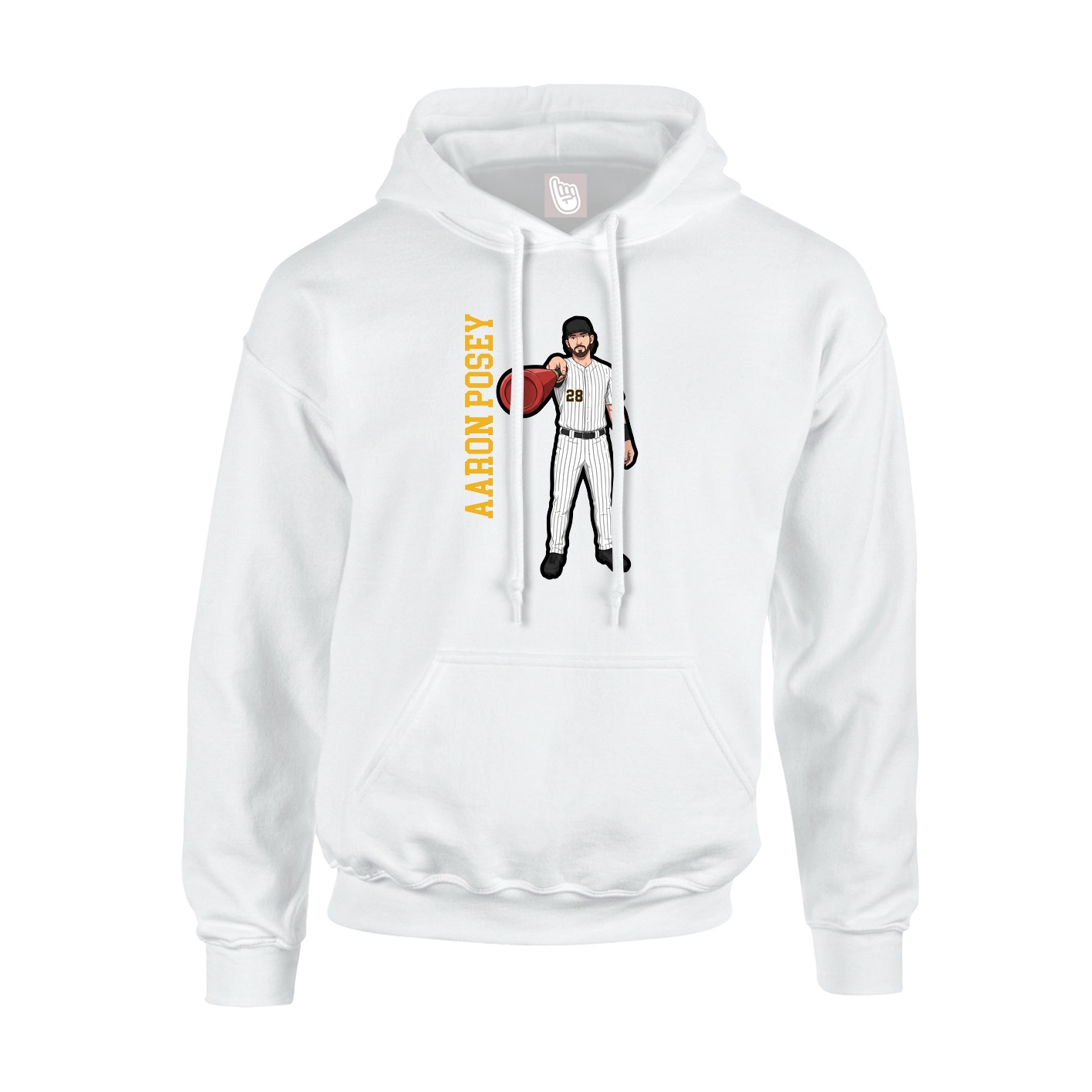 Hoodie — Name Vertical in White