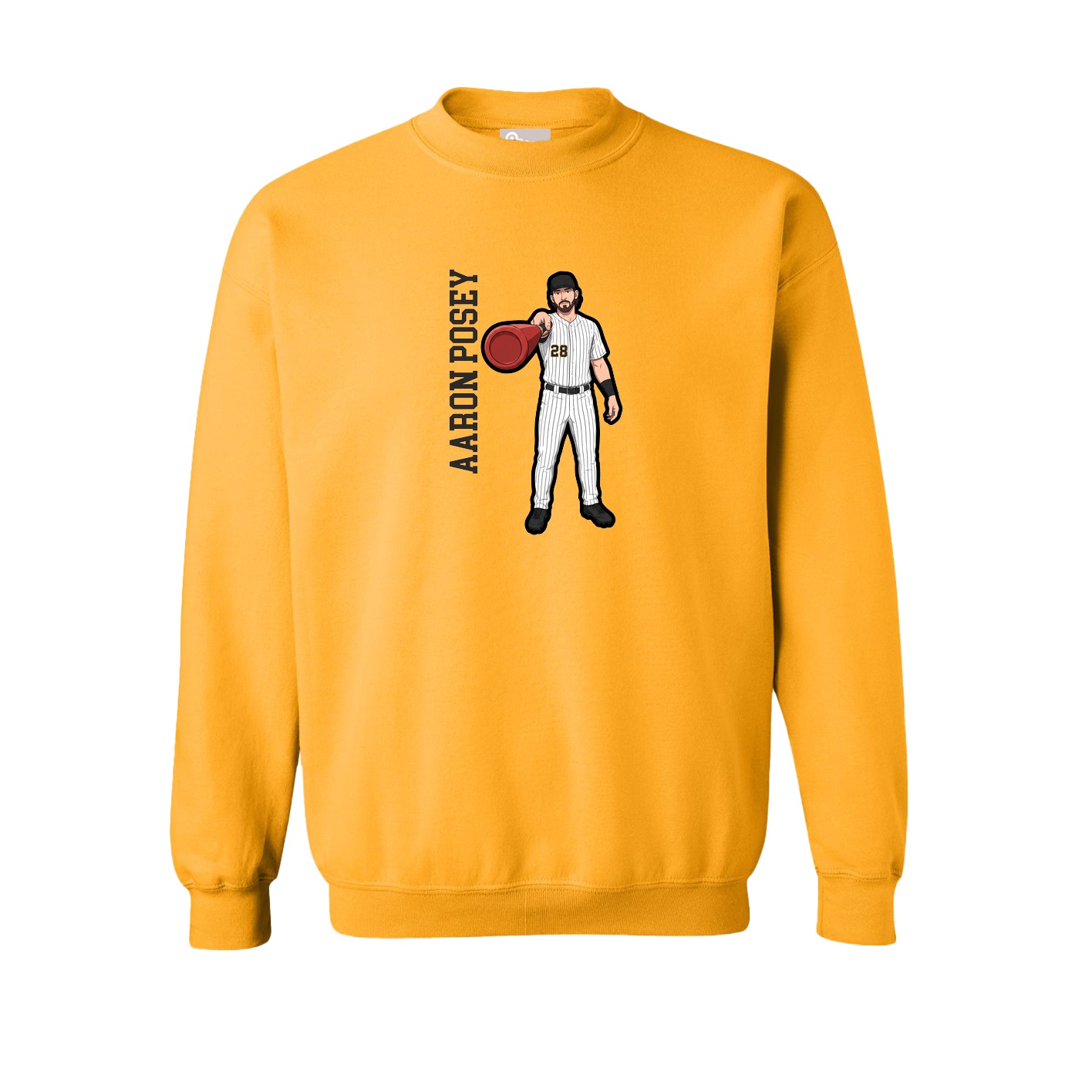 Fleece Crew — Name Vertical in Gold