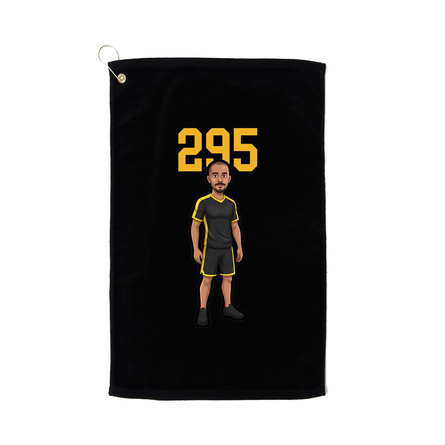 Golf Towel — Number Top in Black