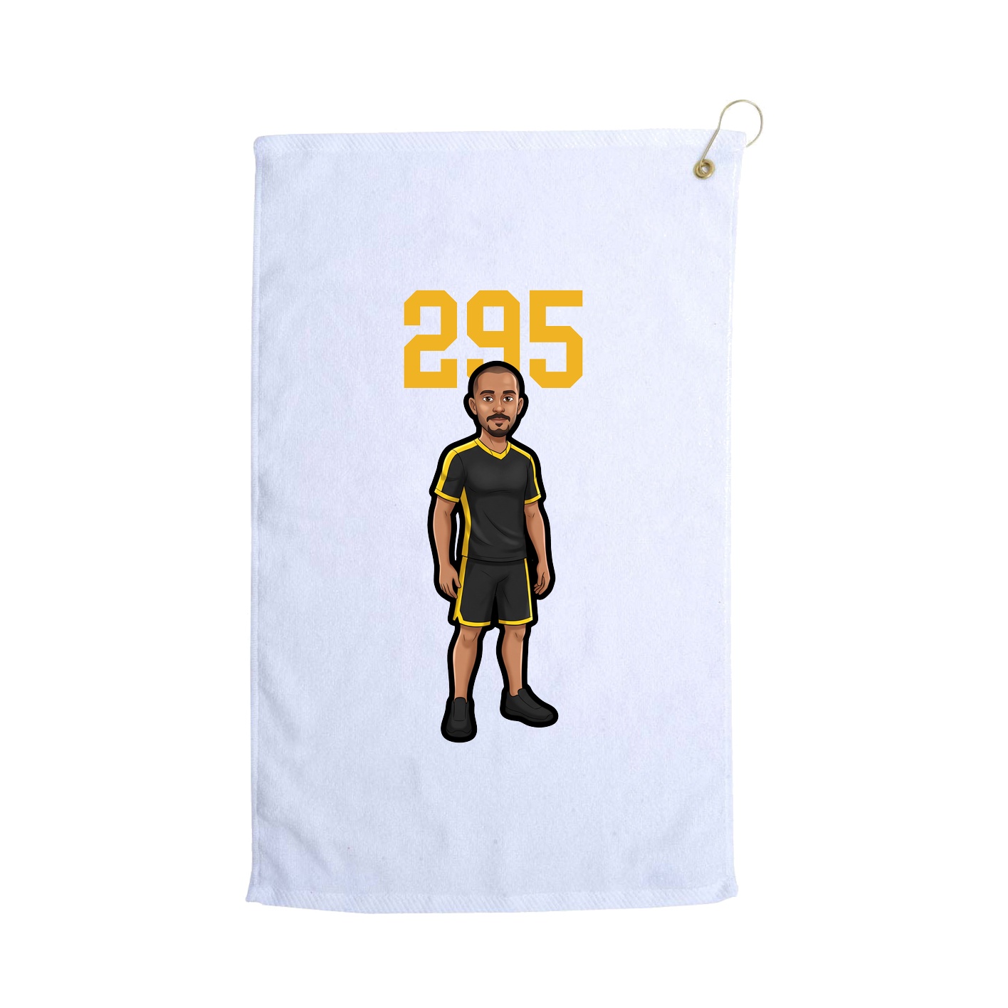 Golf Towel — Number Top in White