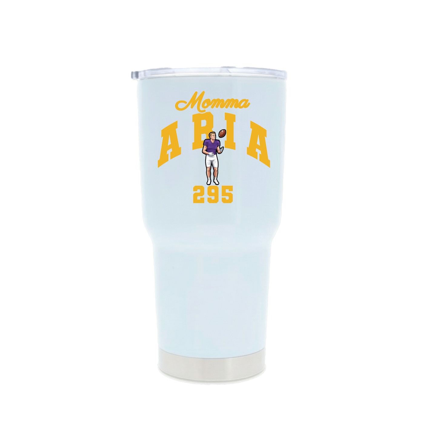 30oz Stainless Steel Tumbler — Mothers Day Arch in White