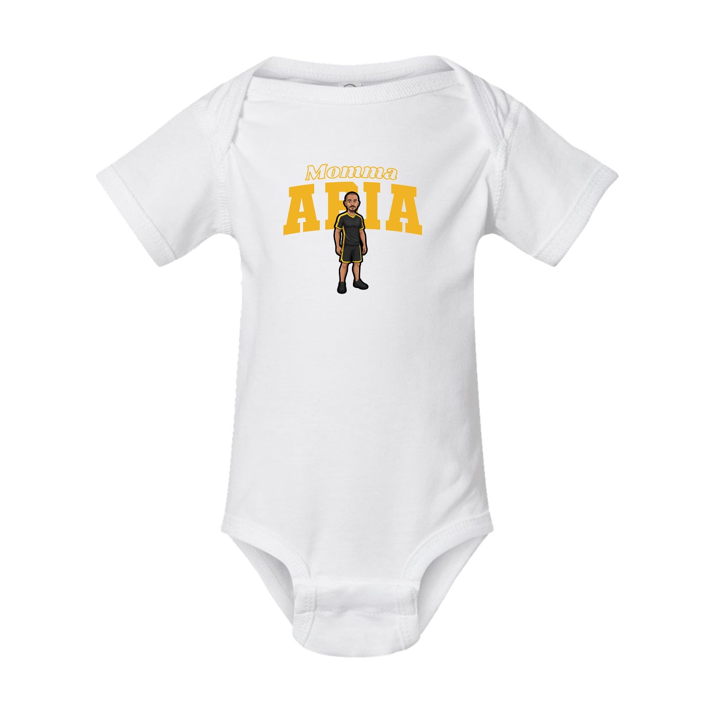 Baby Onesie — Mothers Day Block in White