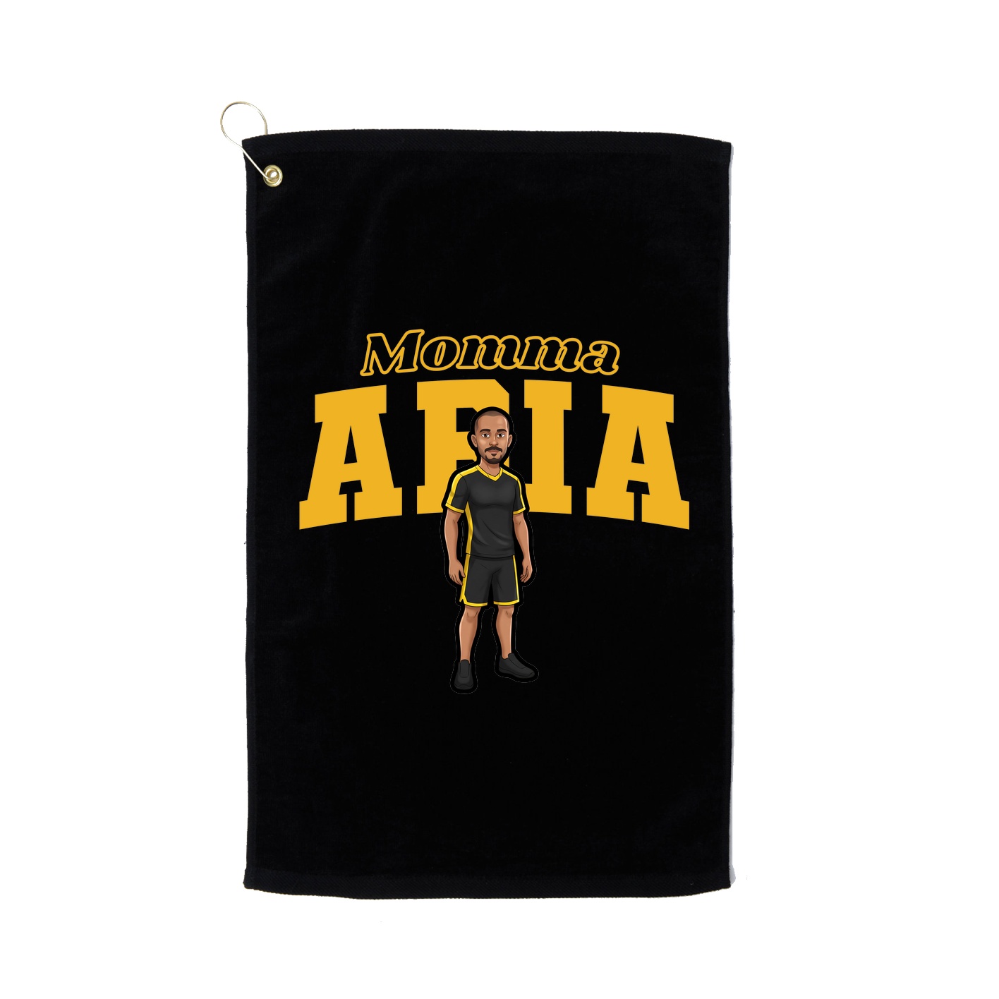 Golf Towel — Mothers Day Block in Black