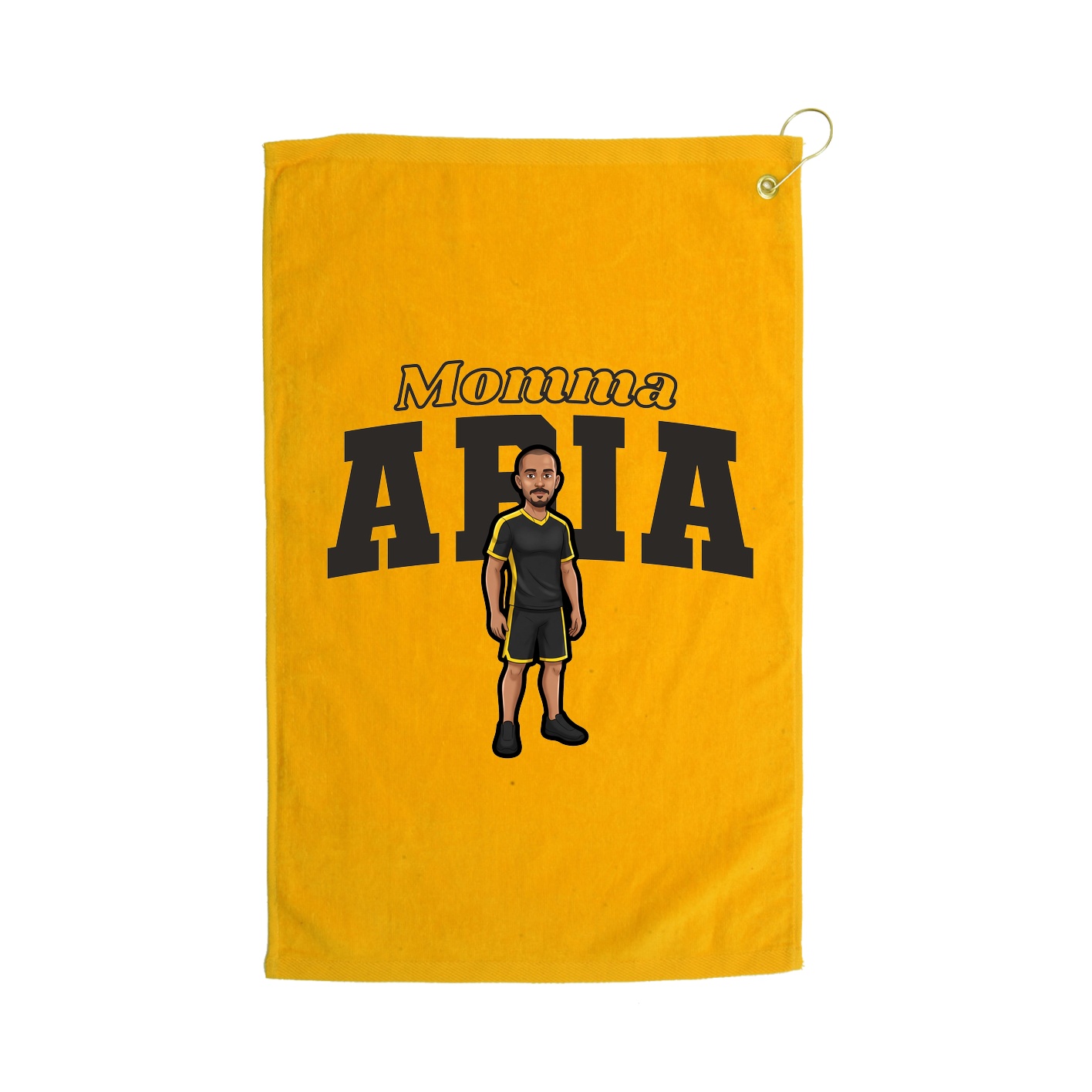 Golf Towel — Mothers Day Block in Gold