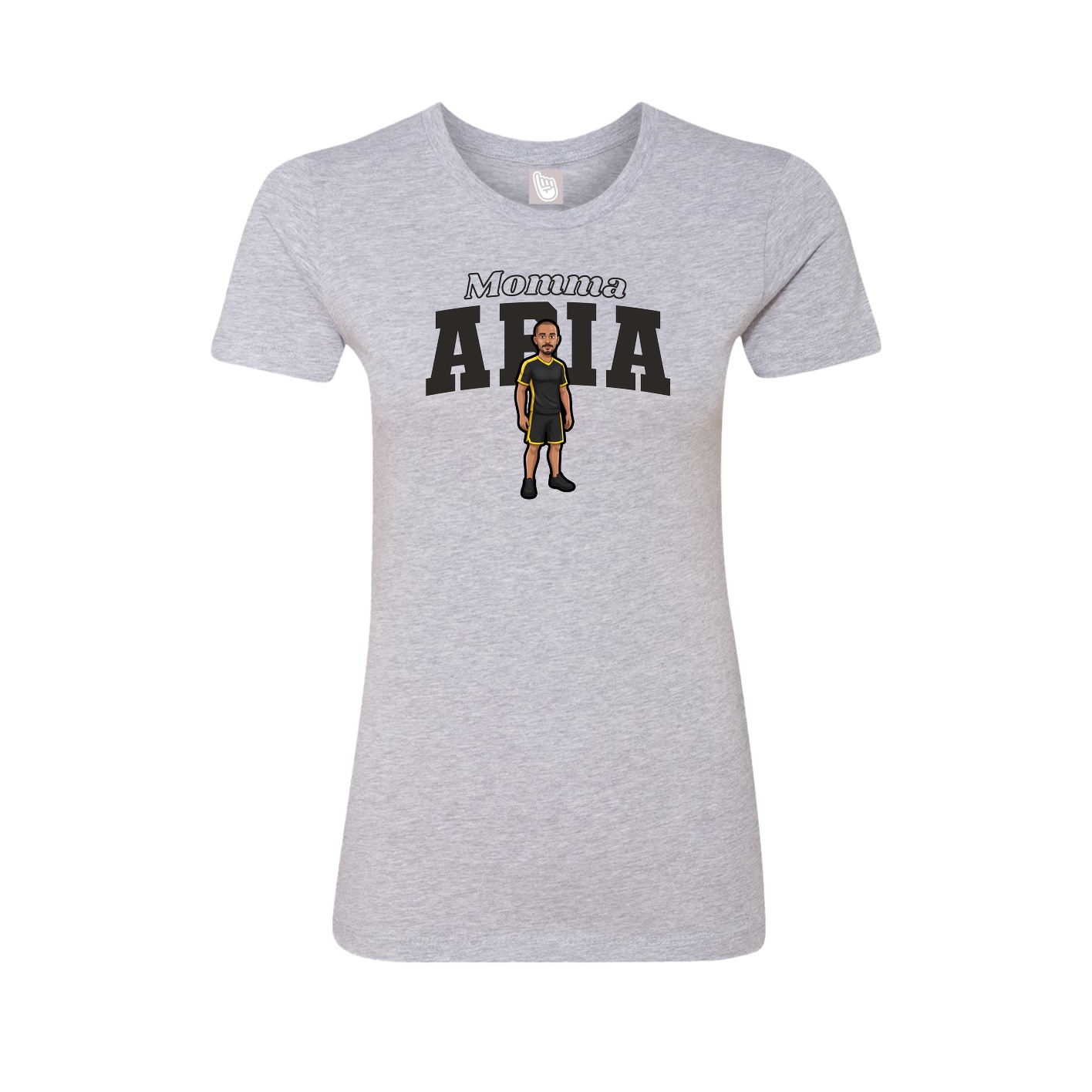 Womens Tee — Mothers Day Block in Grey