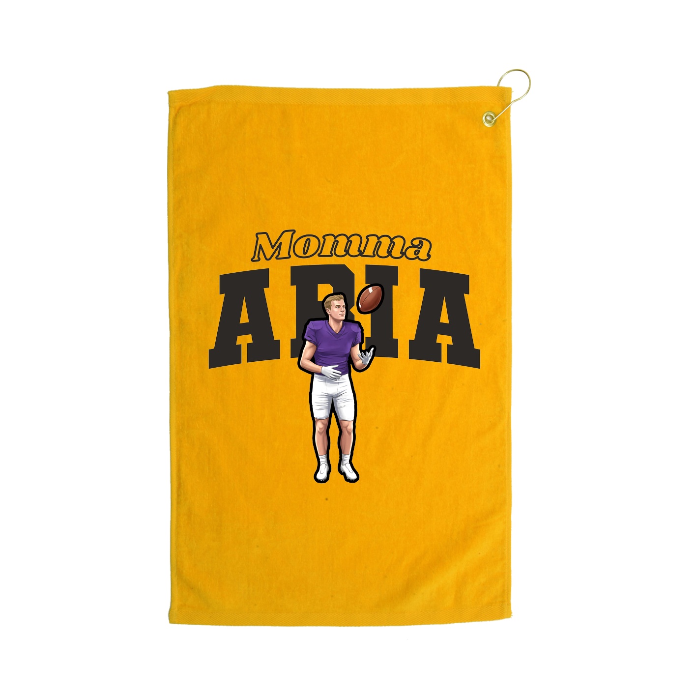 Golf Towel — Mothers Day Block in Gold