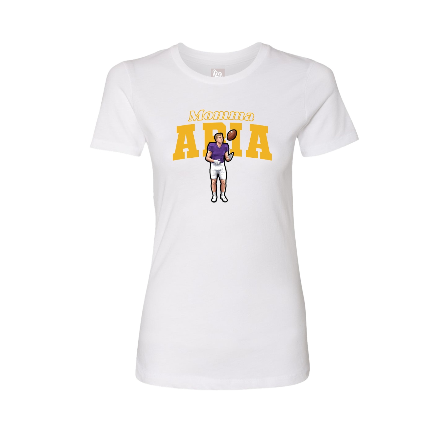 Womens Tee — Mothers Day Block in White