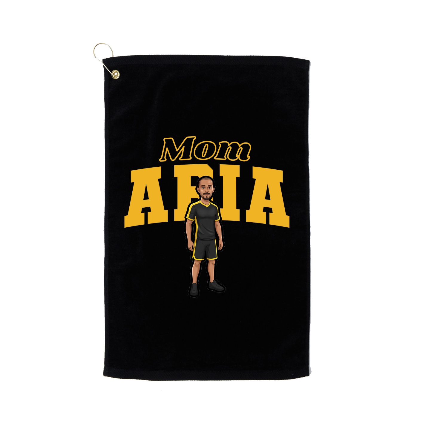 Golf Towel — Mothers Day Block in Black