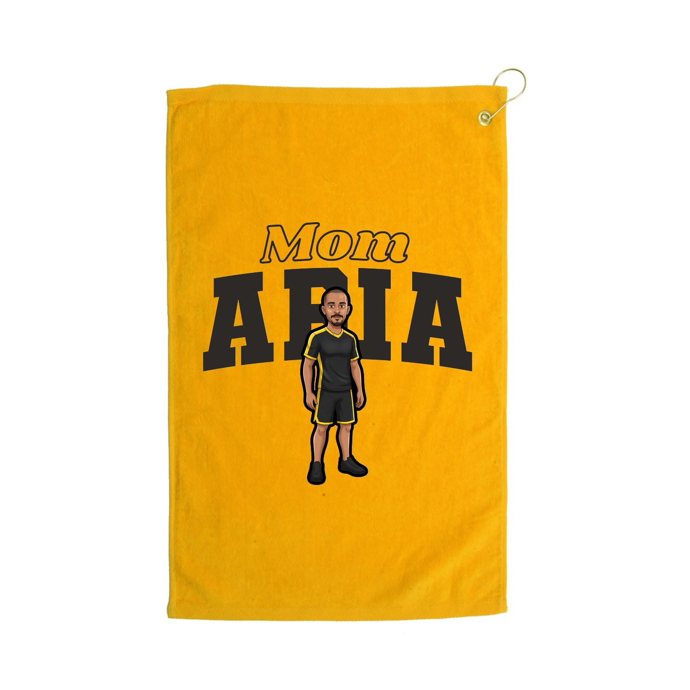 Golf Towel — Mothers Day Block in Gold