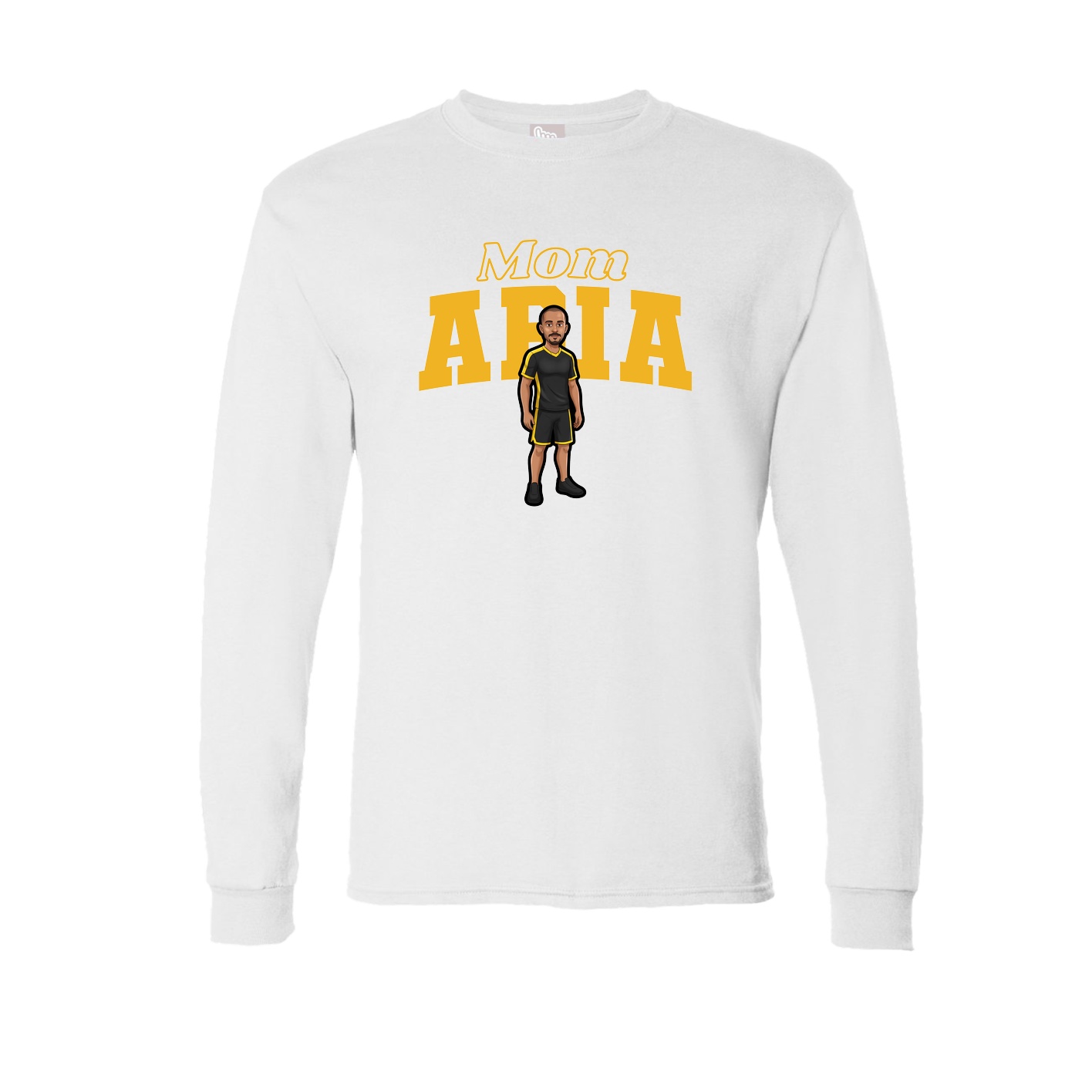 Long Sleeve Tee — Mothers Day Block in White