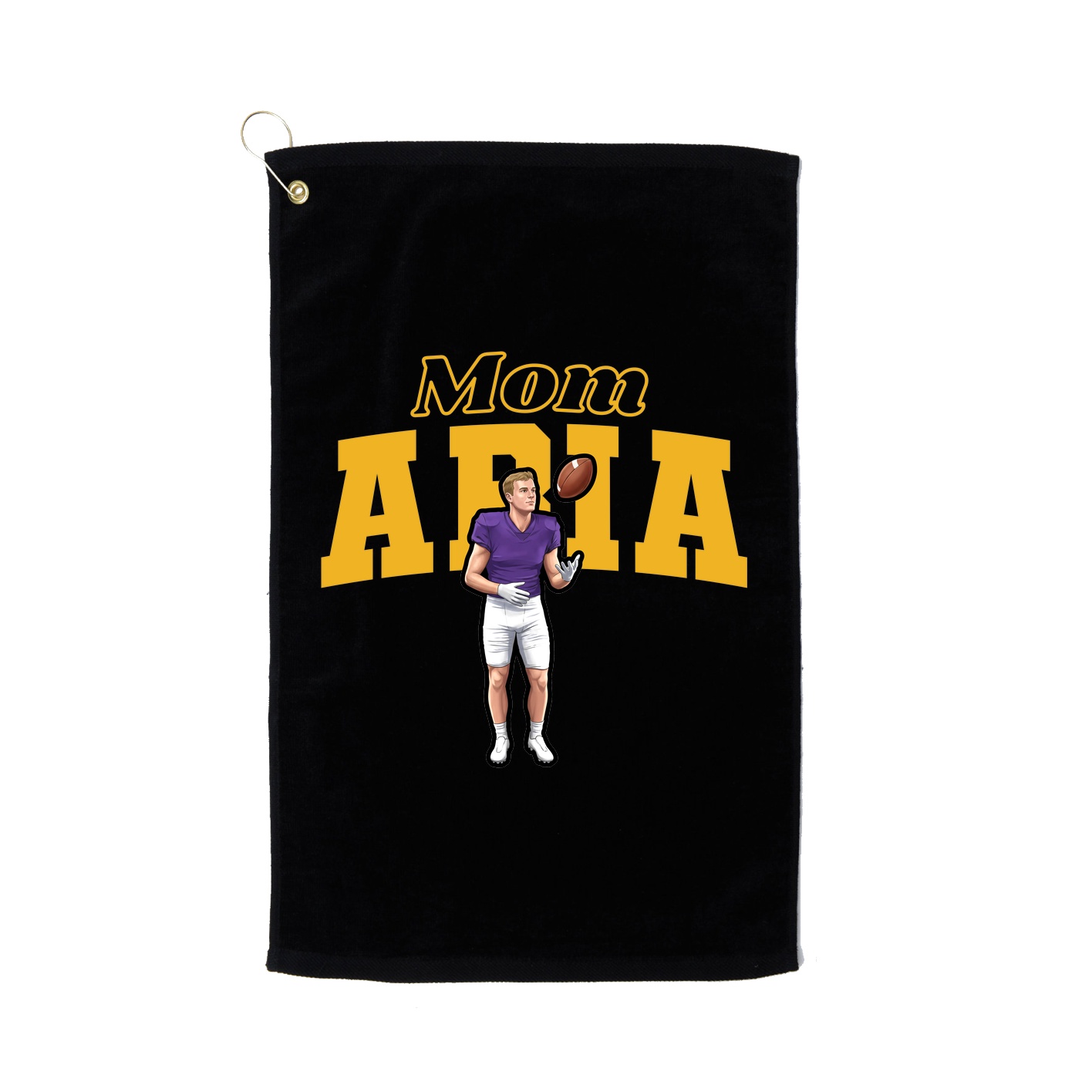 Golf Towel — Mothers Day Block in Black