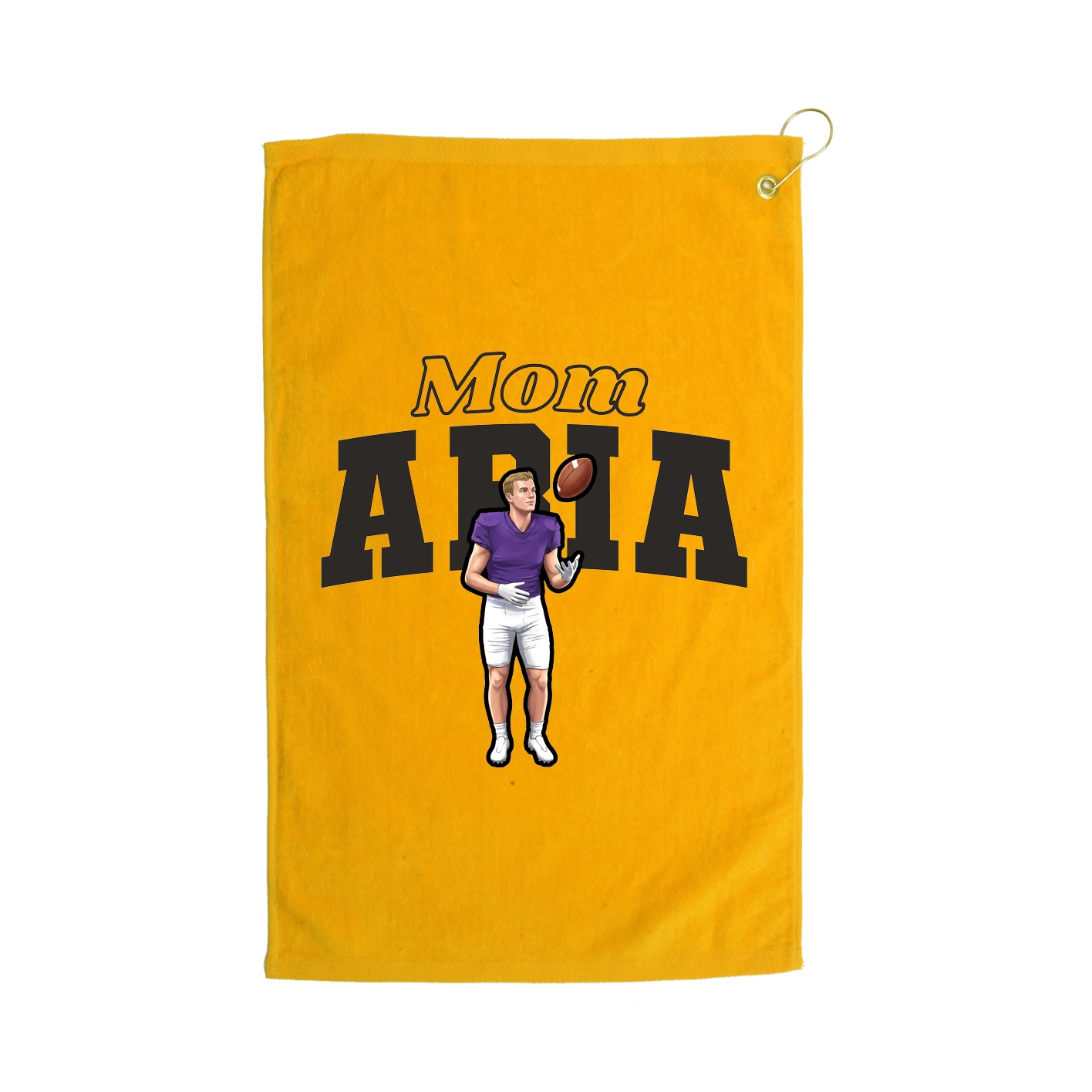 Golf Towel — Mothers Day Block in Gold