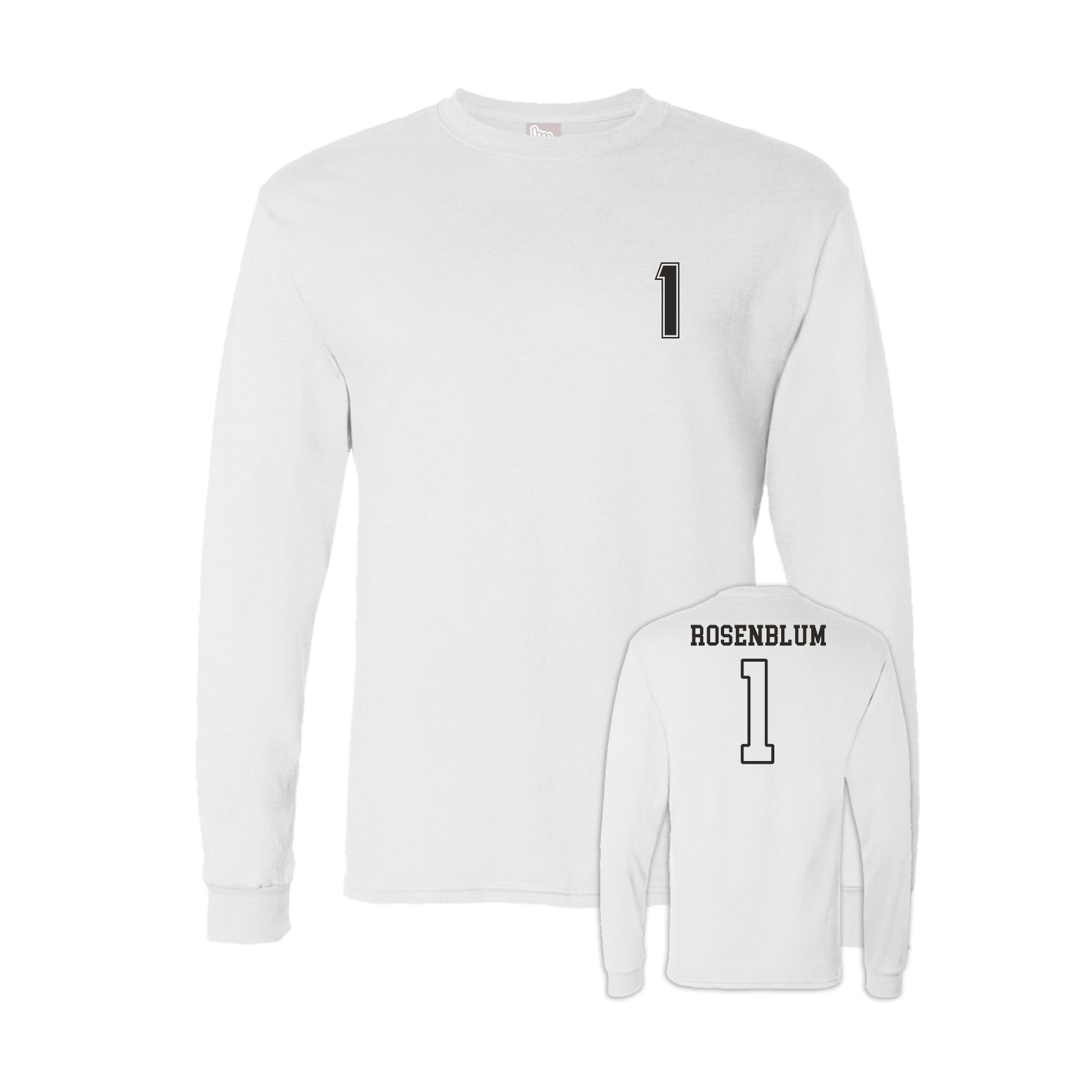 Long Sleeve Tee — Chest Back in White