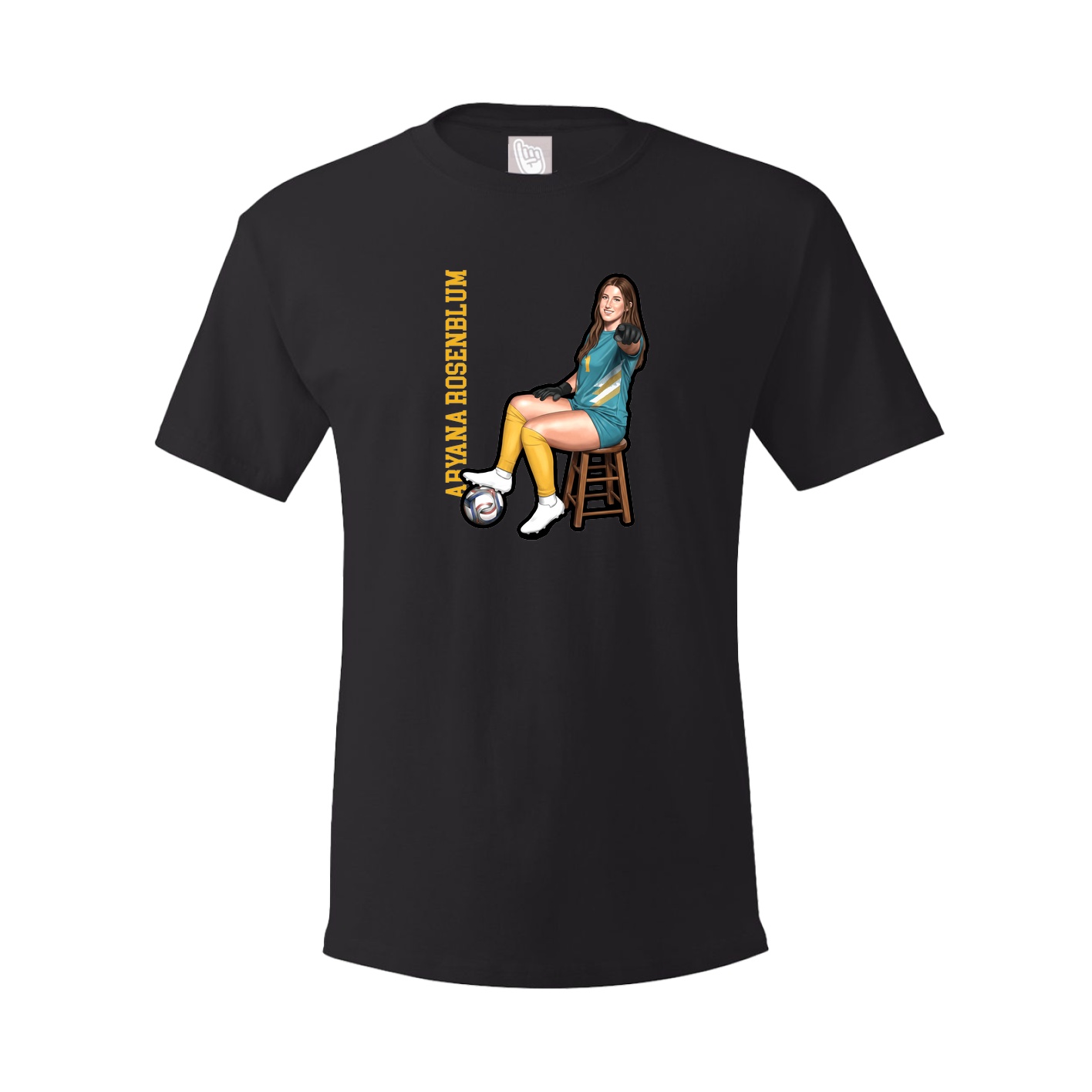 Tee — Name Vertical in Black