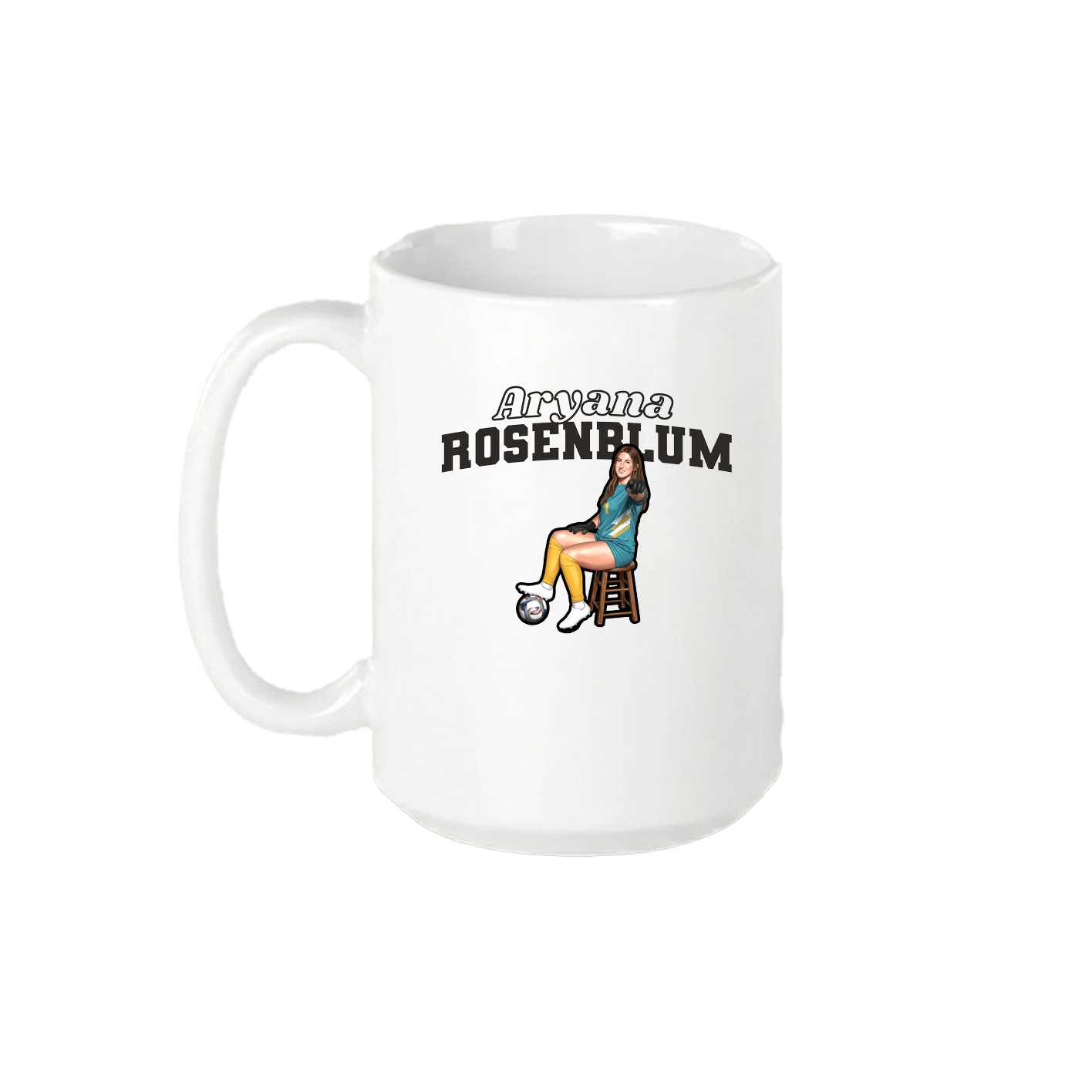 15oz Coffee Mug — Name Arch in White