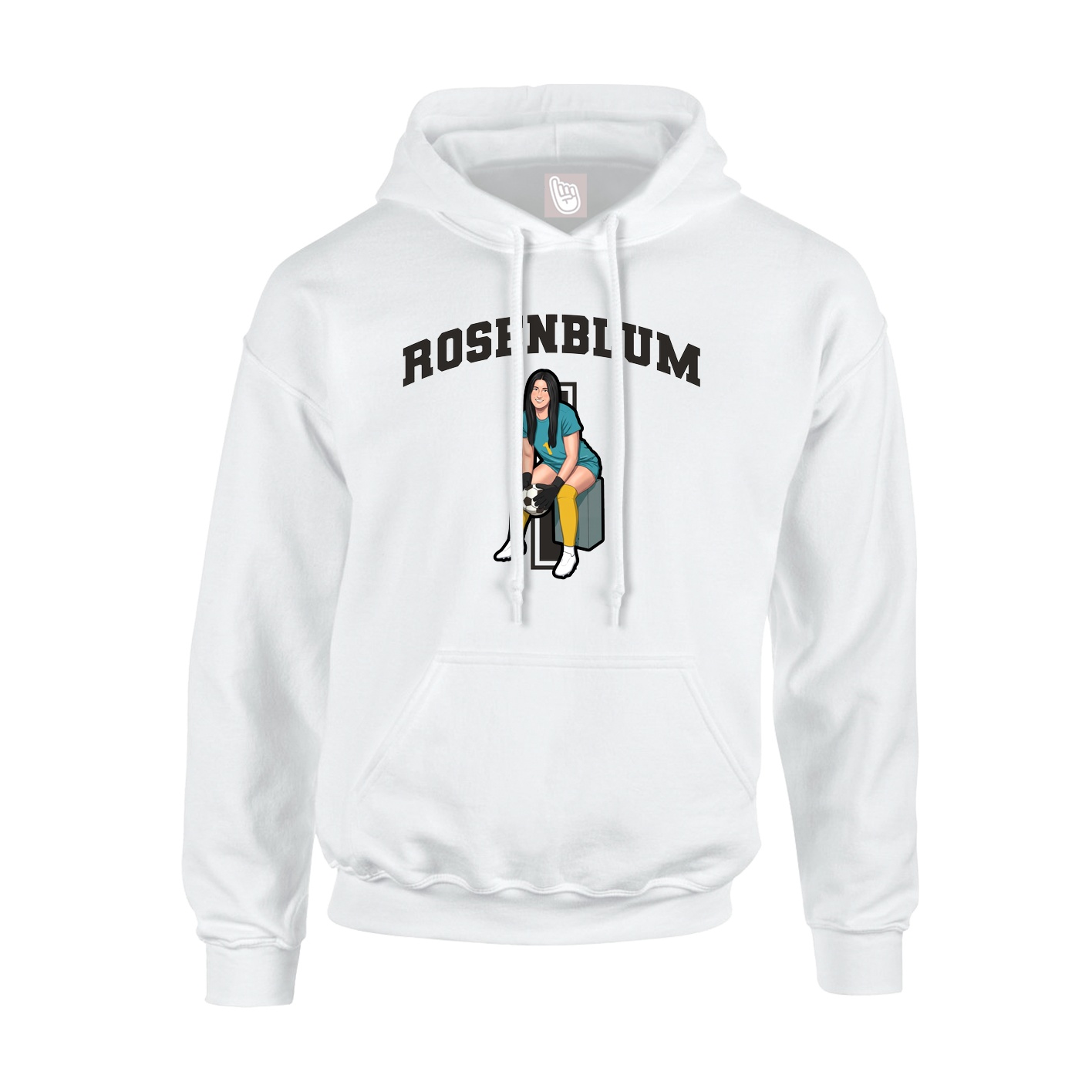 Hoodie — Number in White