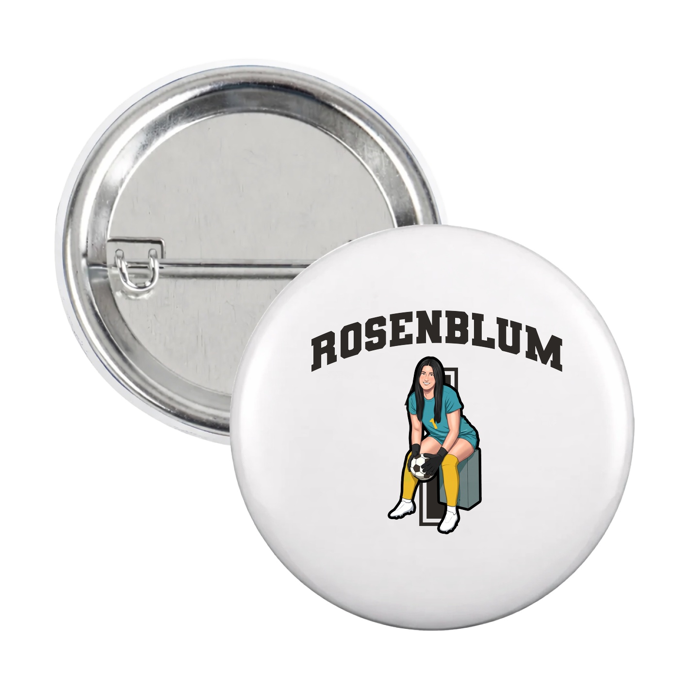Game Day Button — Number in White