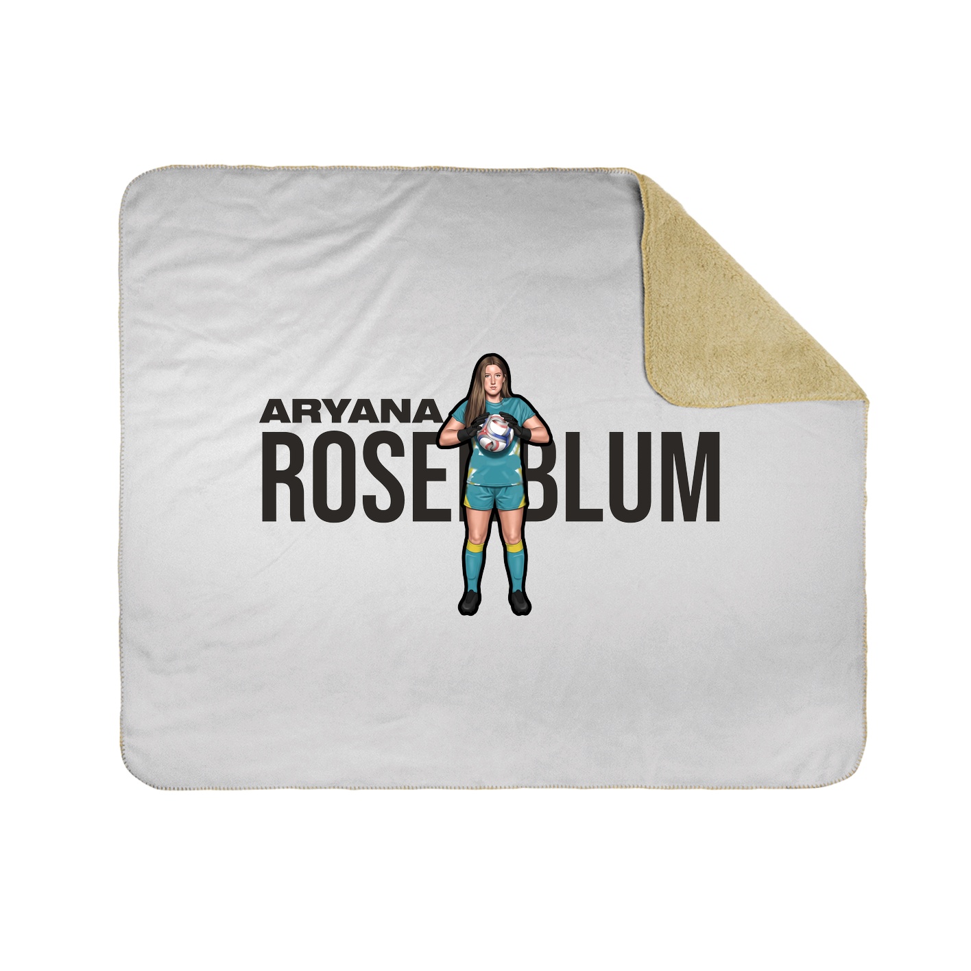 Throw Blanket — Player Name in White