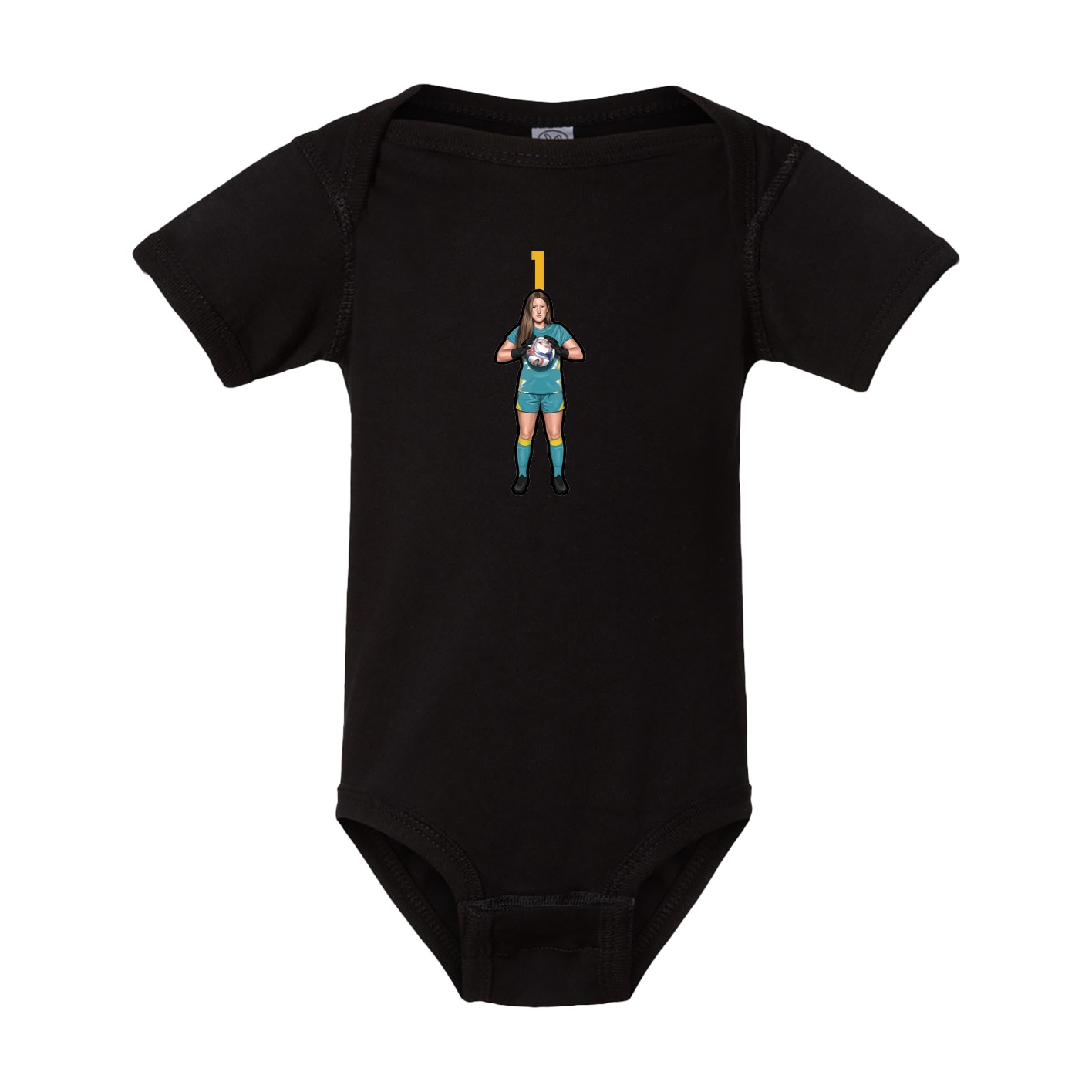 Baby Onesie — Number Top in Black