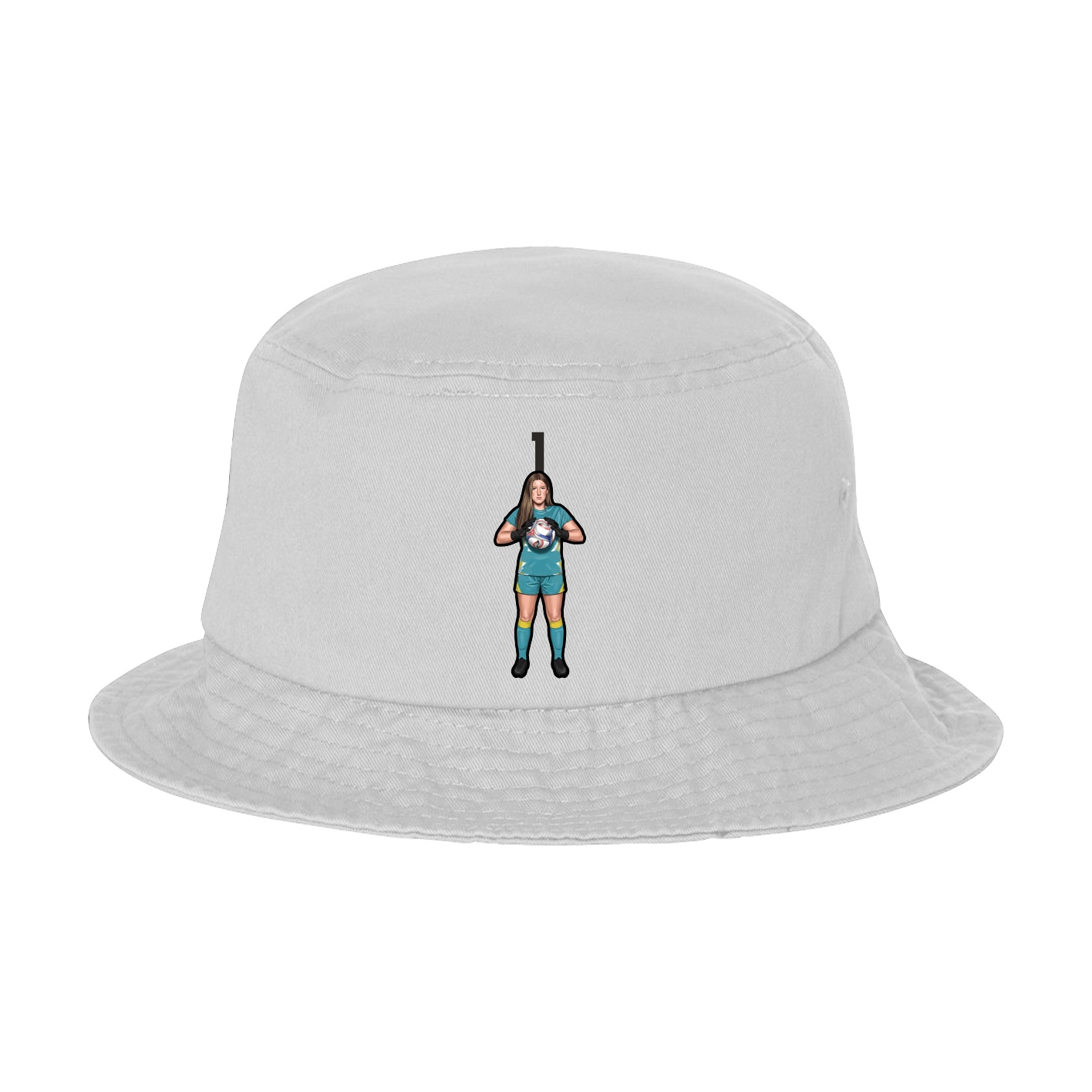 Bucket Cap — Number Top in White