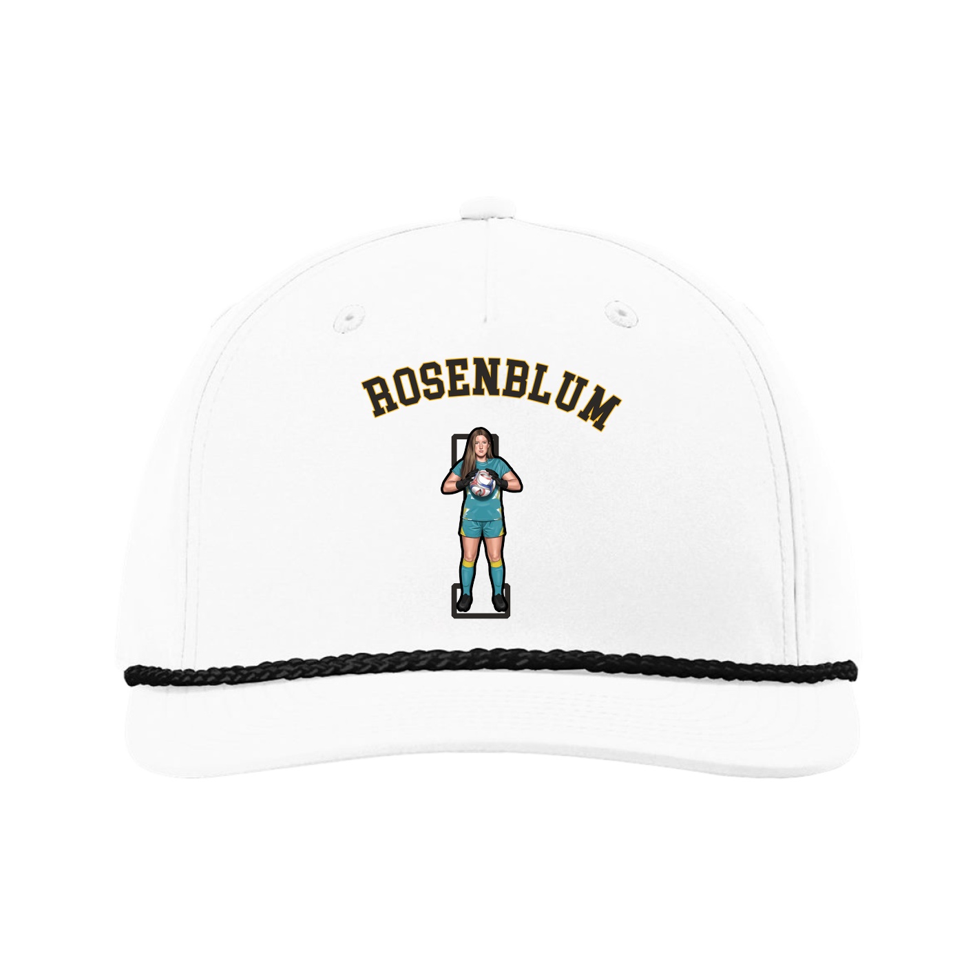 Five-Panel Classic Rope Cap — Shirsey Arch in White