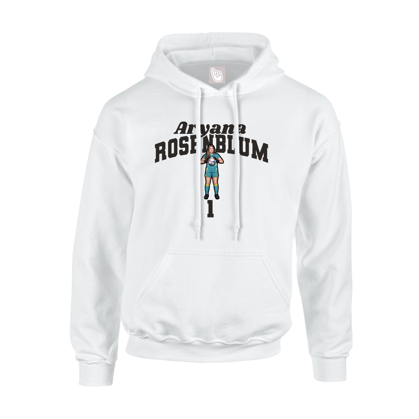 Youth Hoodie — Signature Arch in White