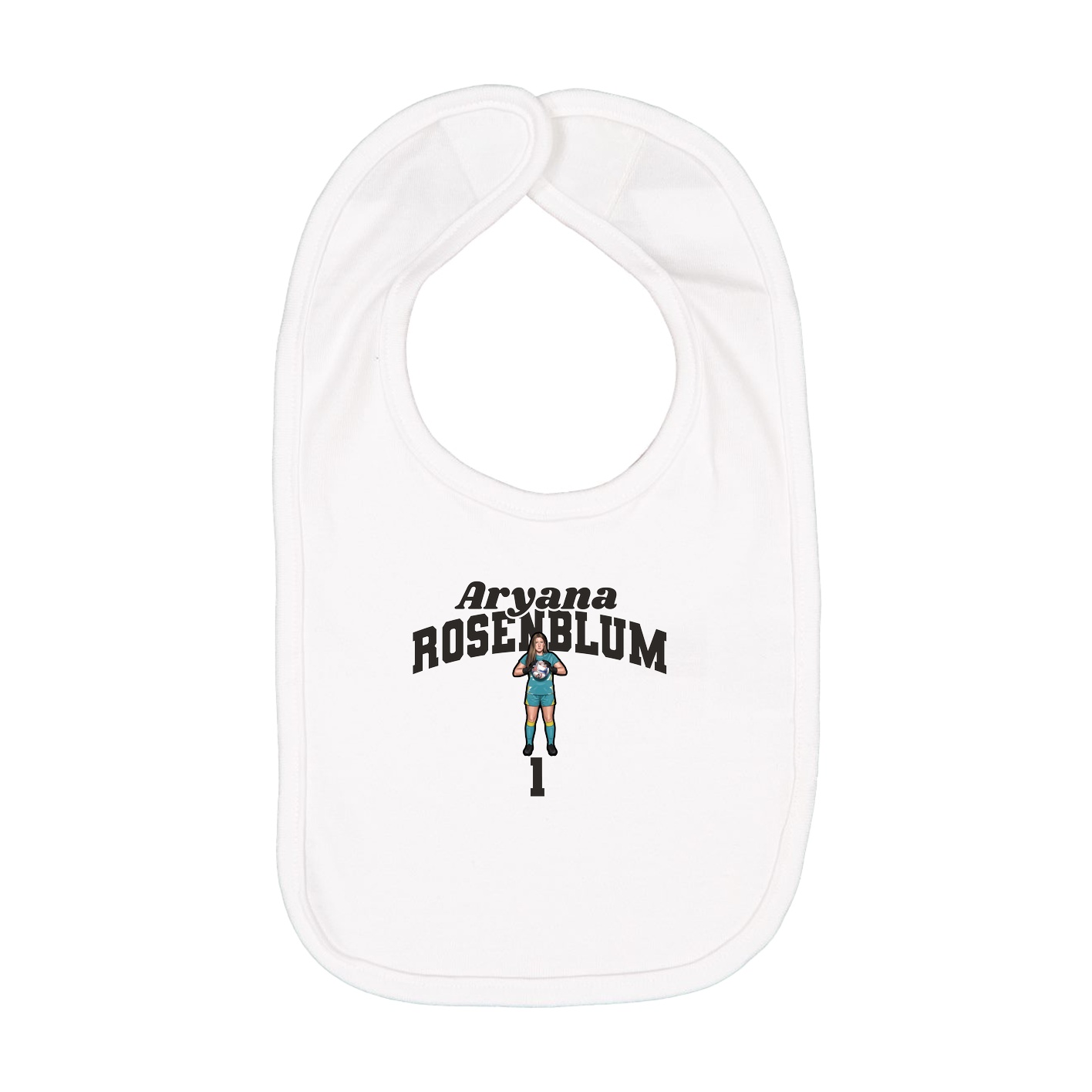 Infant Bib — Signature Arch in White
