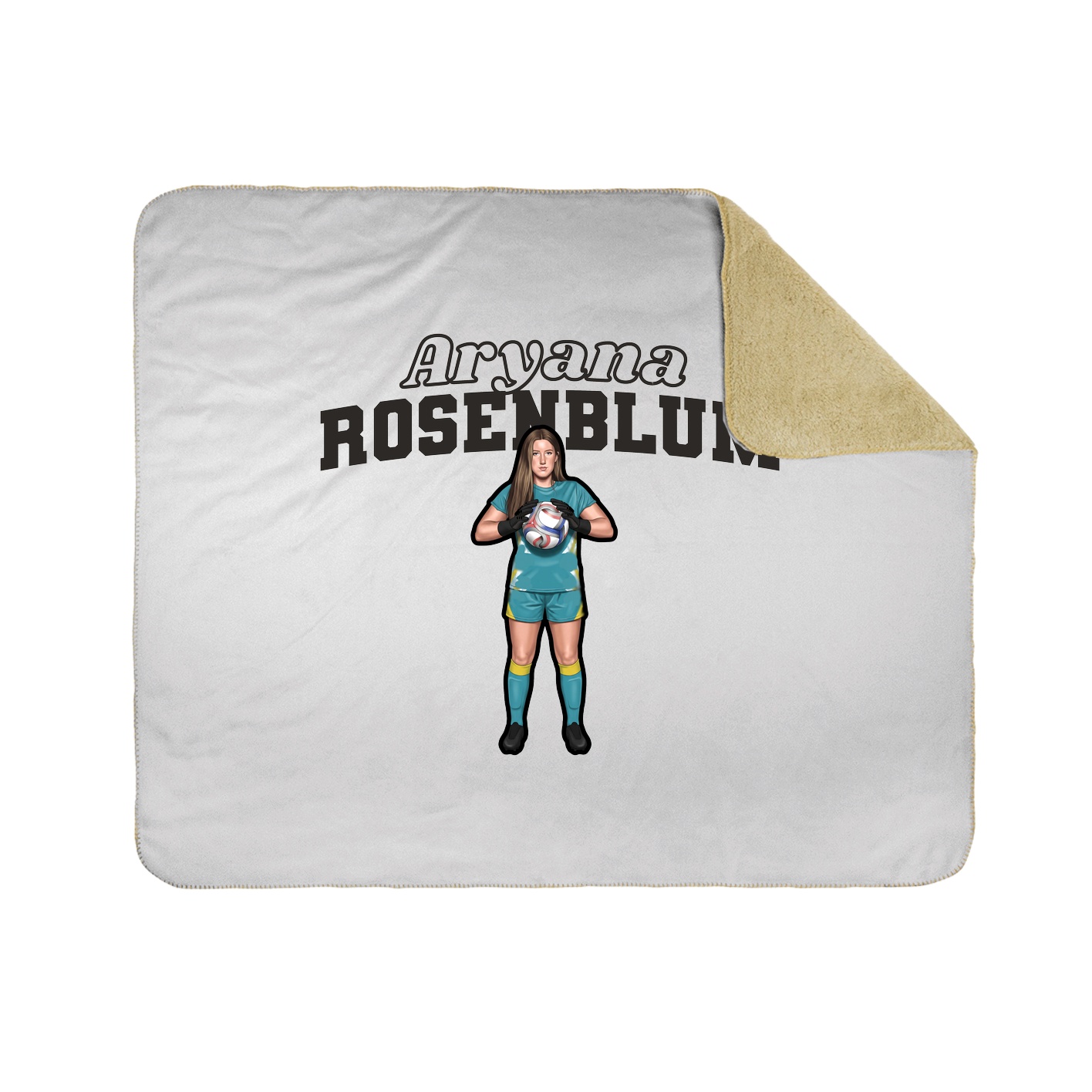 Throw Blanket — Name Arch in White