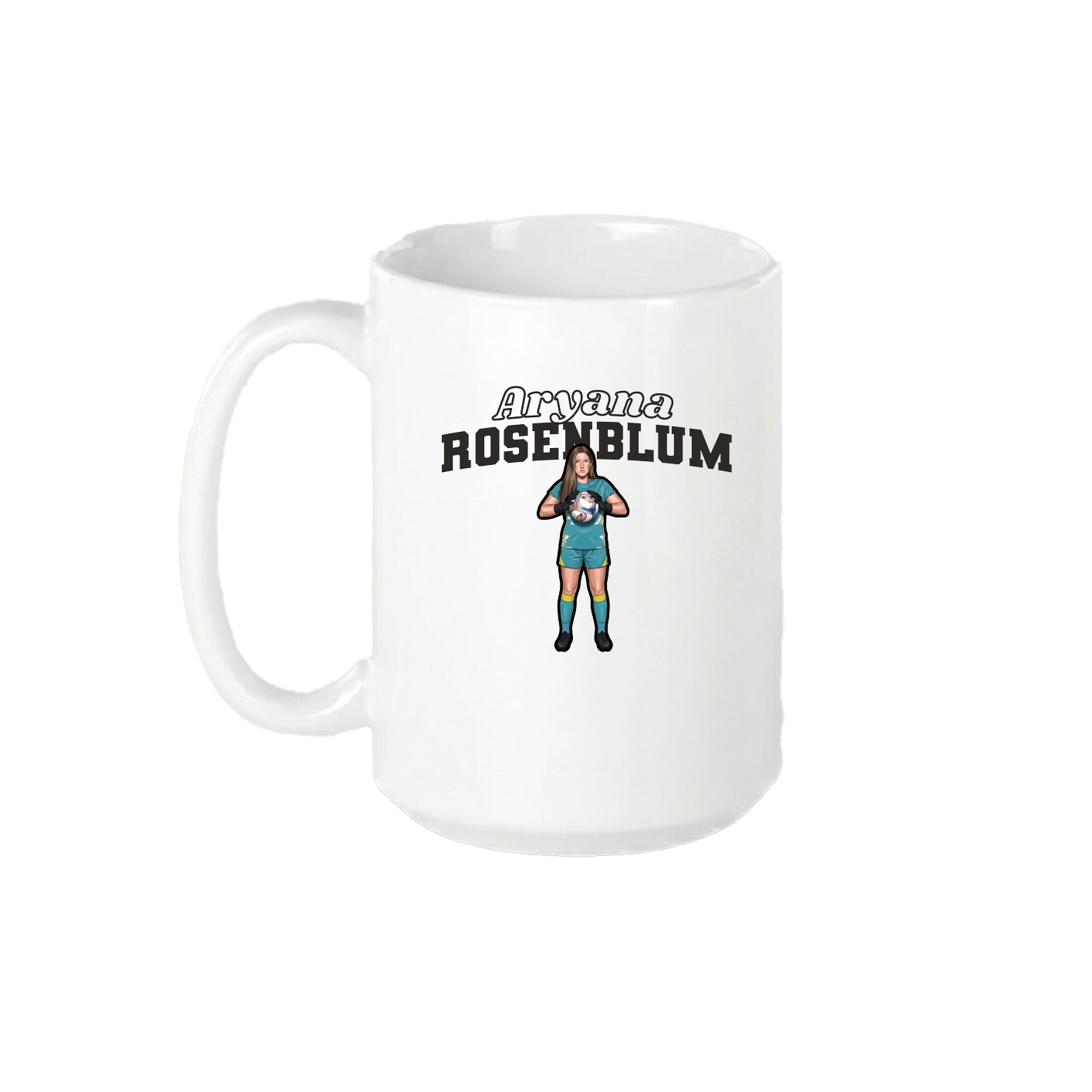 15oz Coffee Mug — Name Arch in White