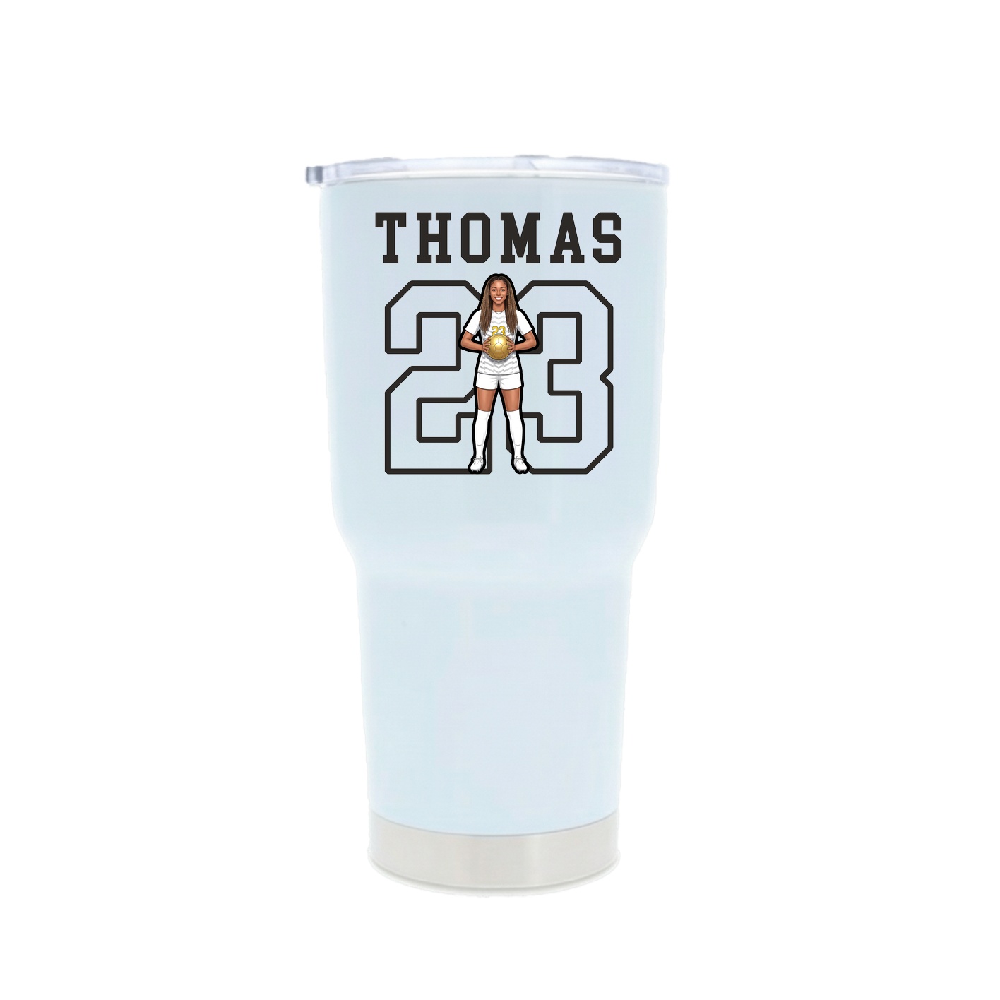 30oz Stainless Steel Tumbler — Shirsey in White