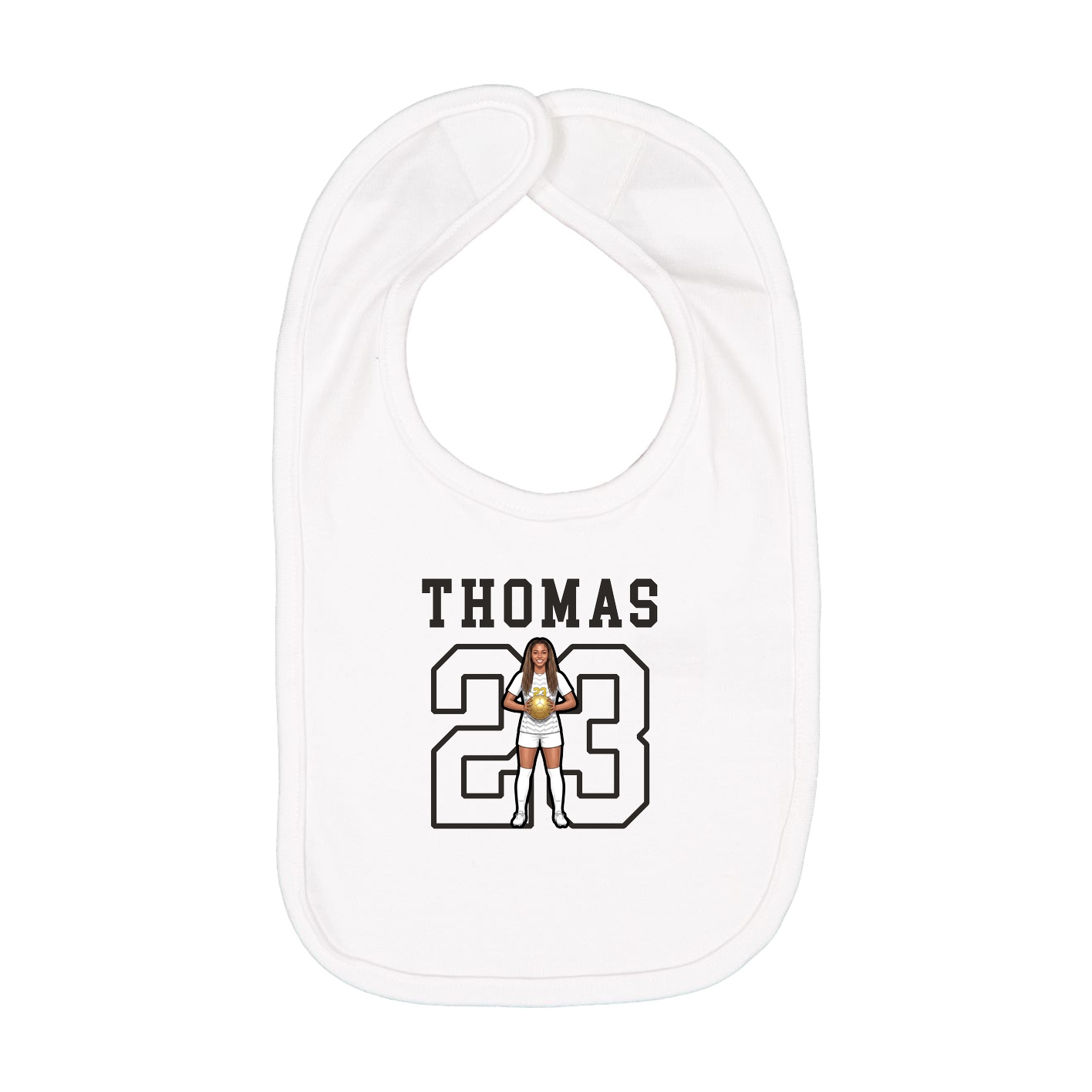 Infant Bib — Shirsey in White