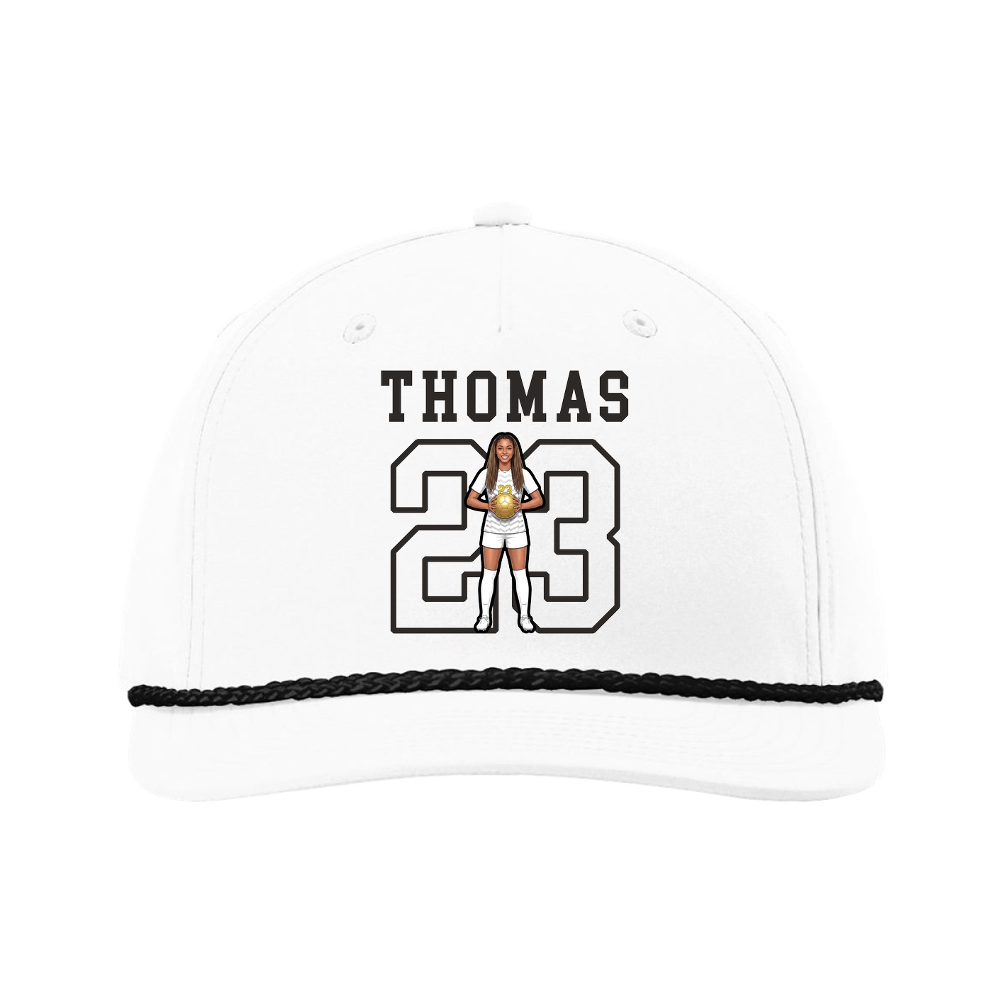 Five-Panel Classic Rope Cap — Shirsey in White