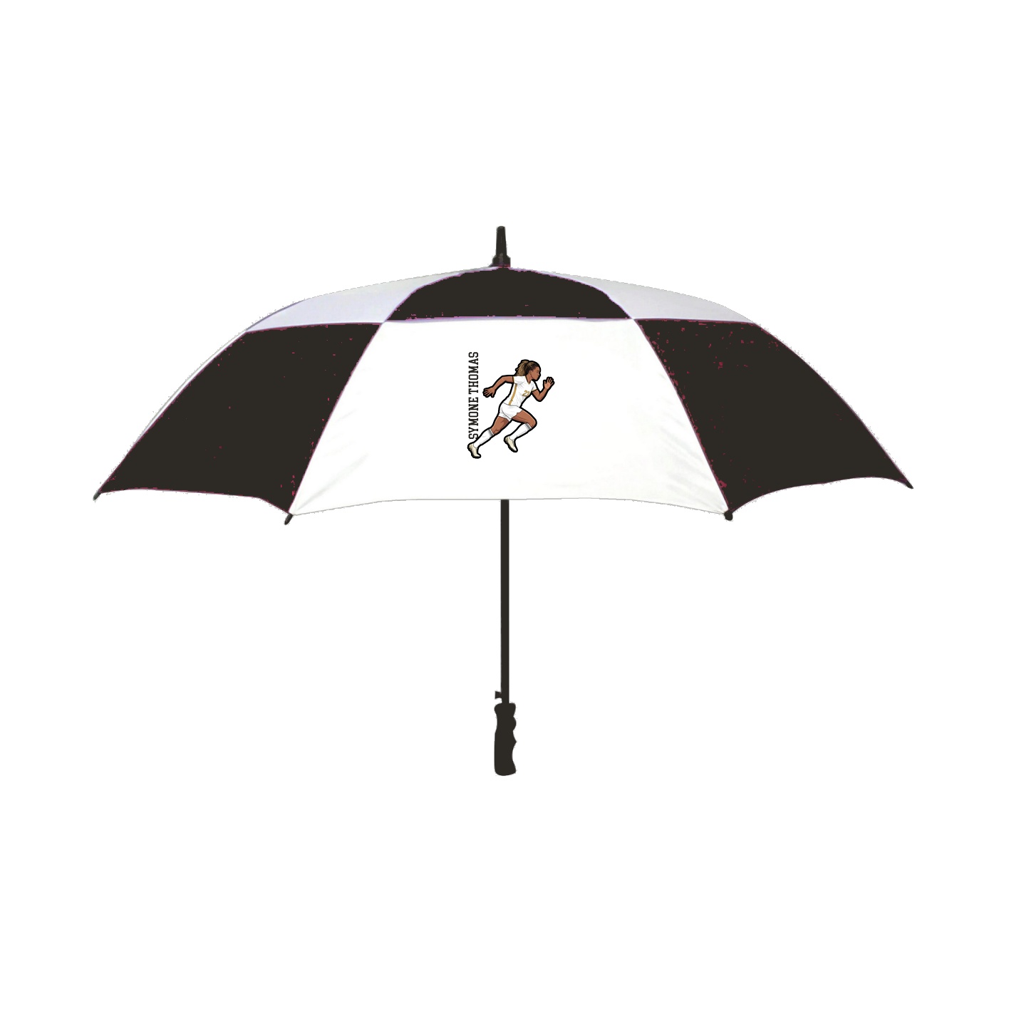 Golf Umbrella — Name Vertical in Black