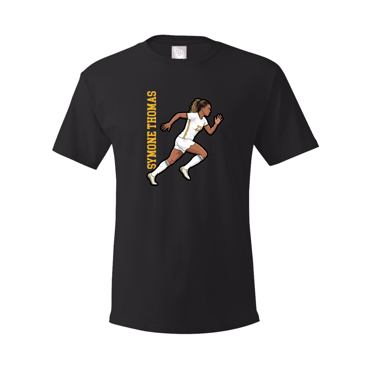 Youth Tee — Name Vertical in Black