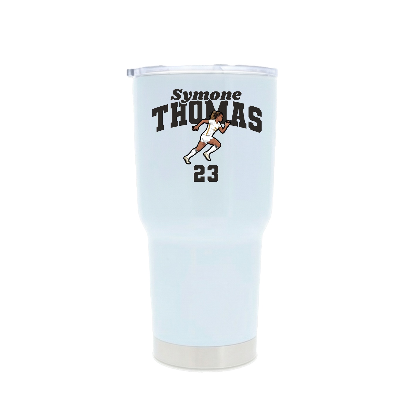 30oz Stainless Steel Tumbler — Signature Arch in White