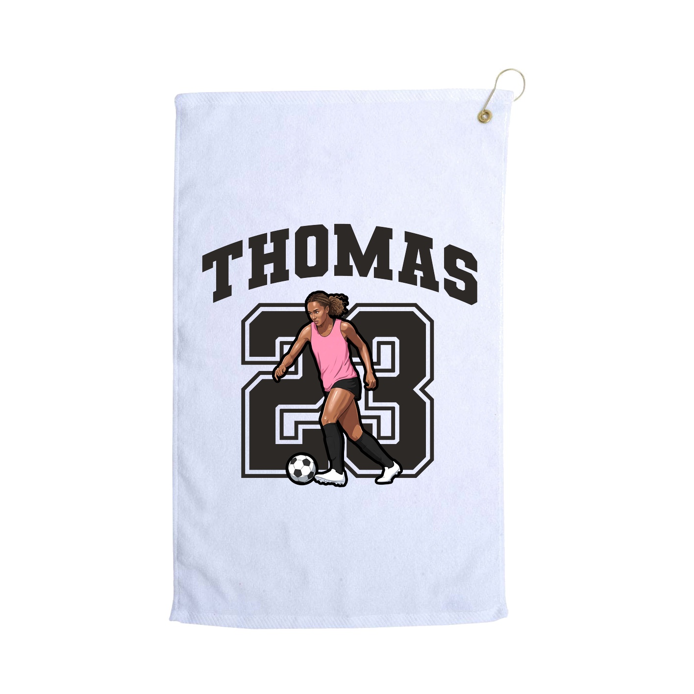 Golf Towel — Number in White