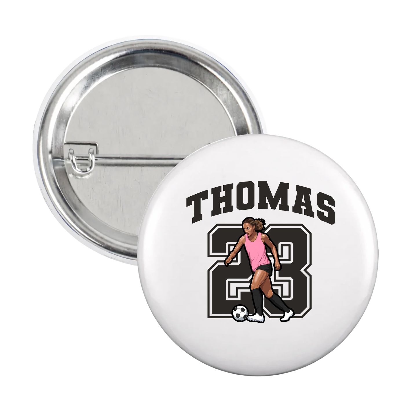 Game Day Button — Number in White