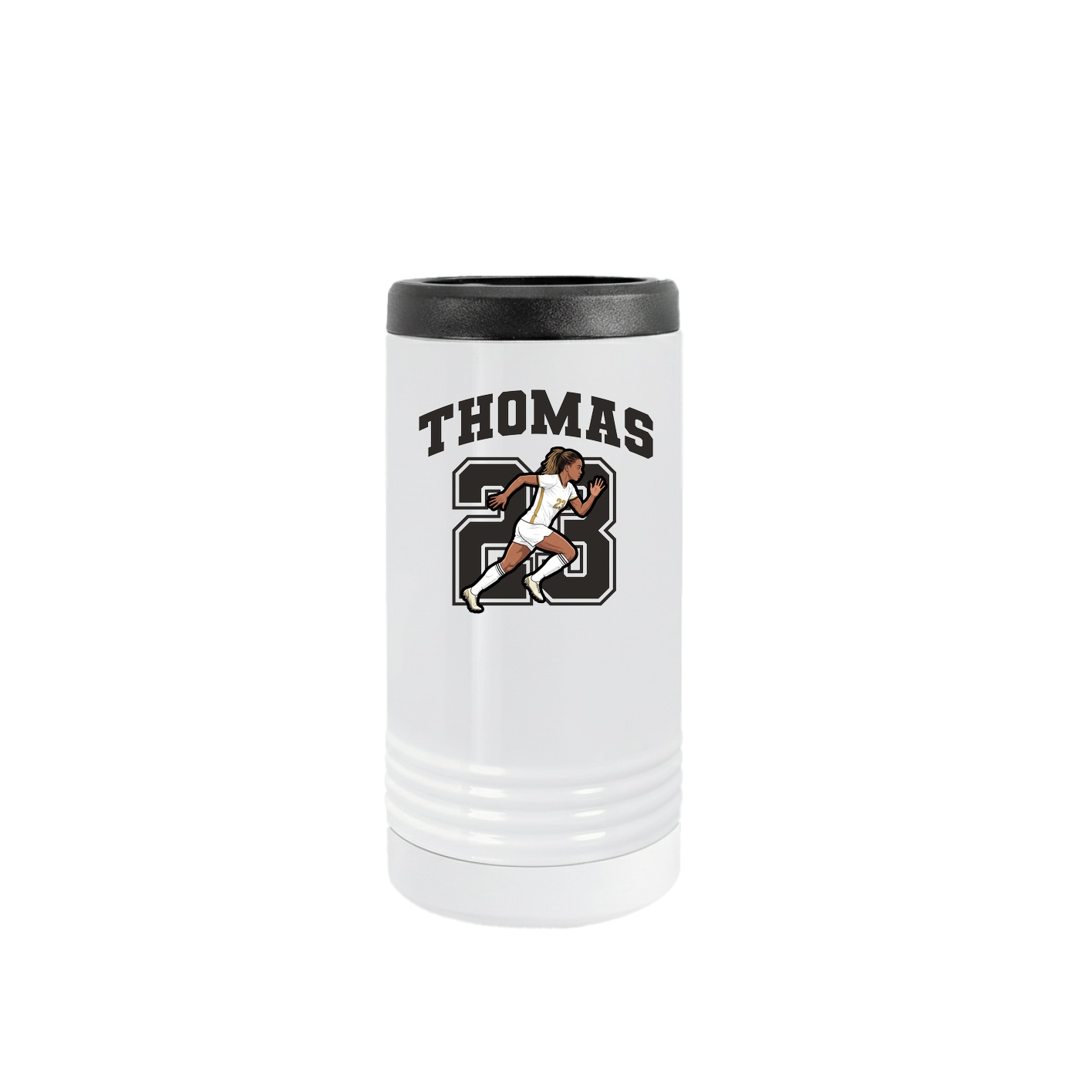 Slim Beverage Holder — Number in White