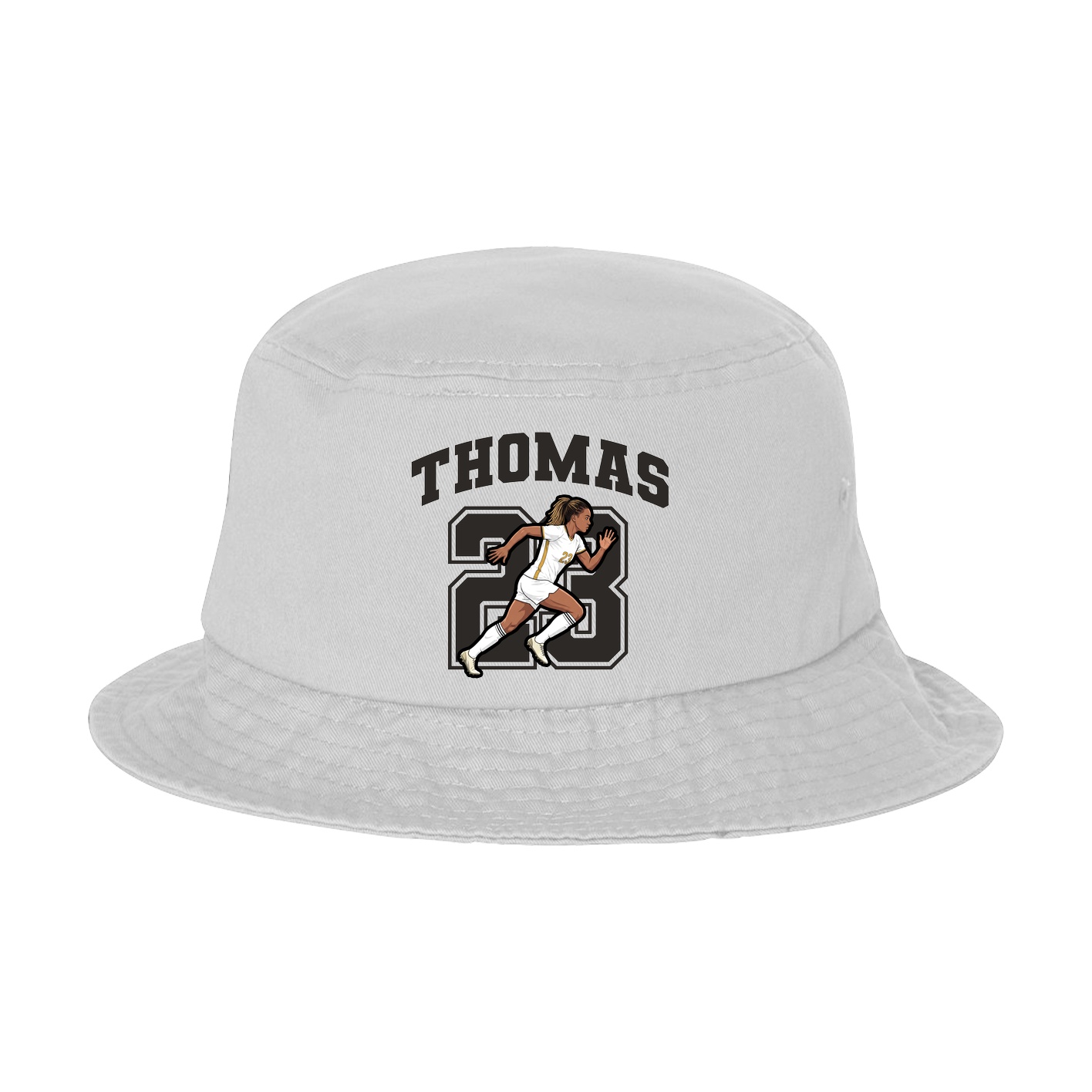 Bucket Cap — Number in White