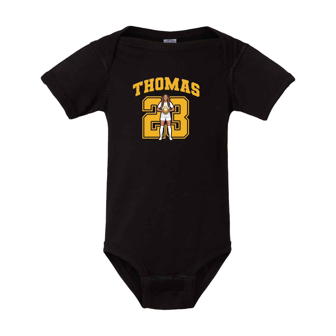 Baby Onesie — Number in Black