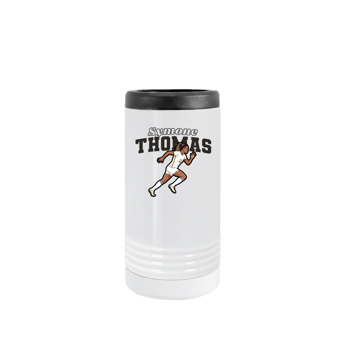 Slim Beverage Holder — Name Arch in White