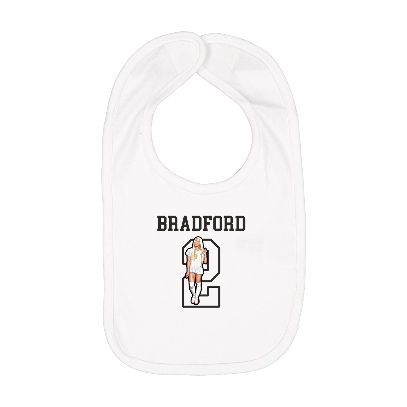 Infant Bib — Shirsey in White