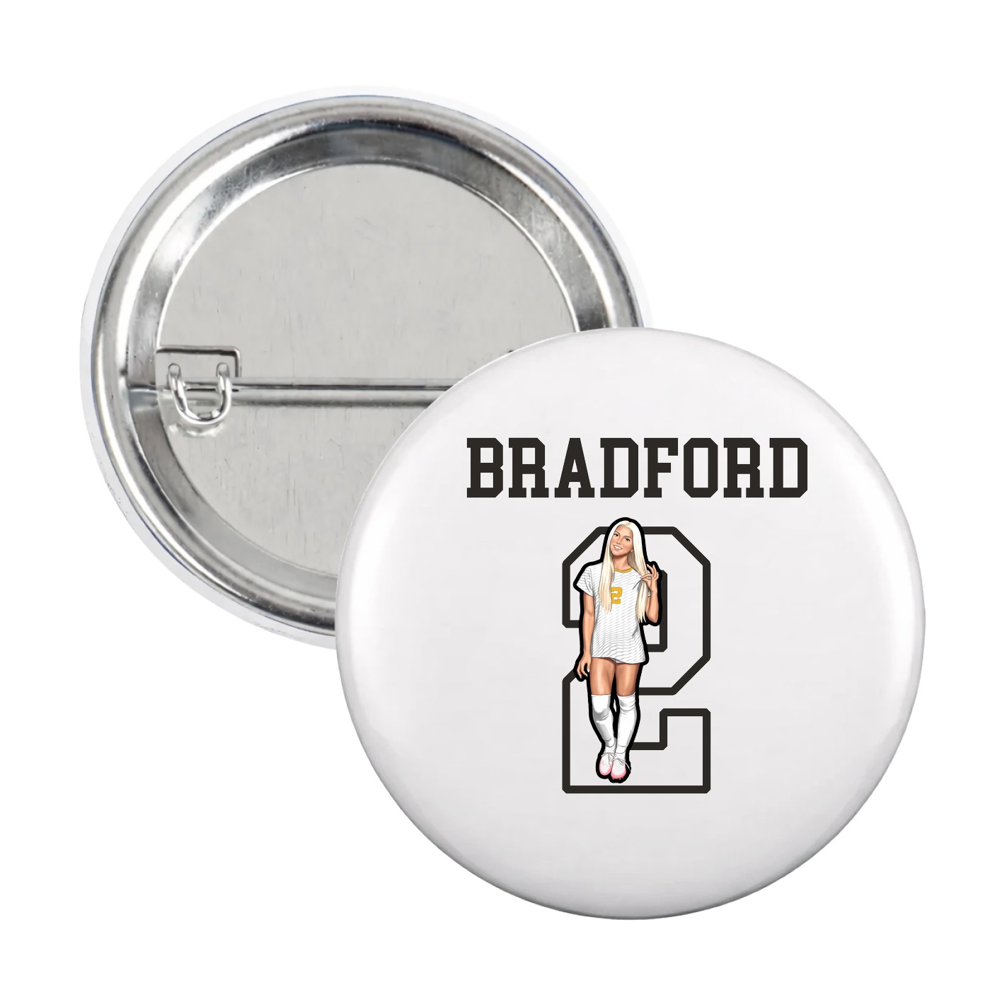 Game Day Button — Shirsey in White