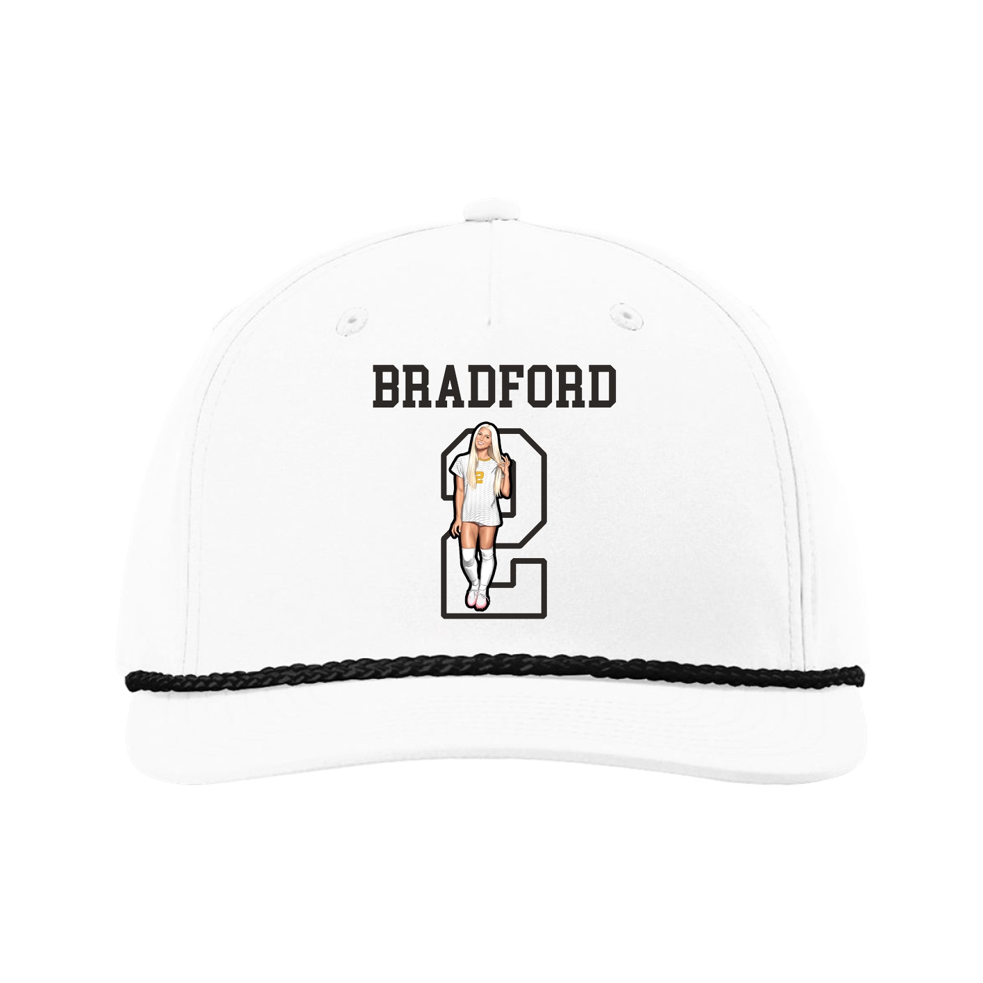 Five-Panel Classic Rope Cap — Shirsey in White