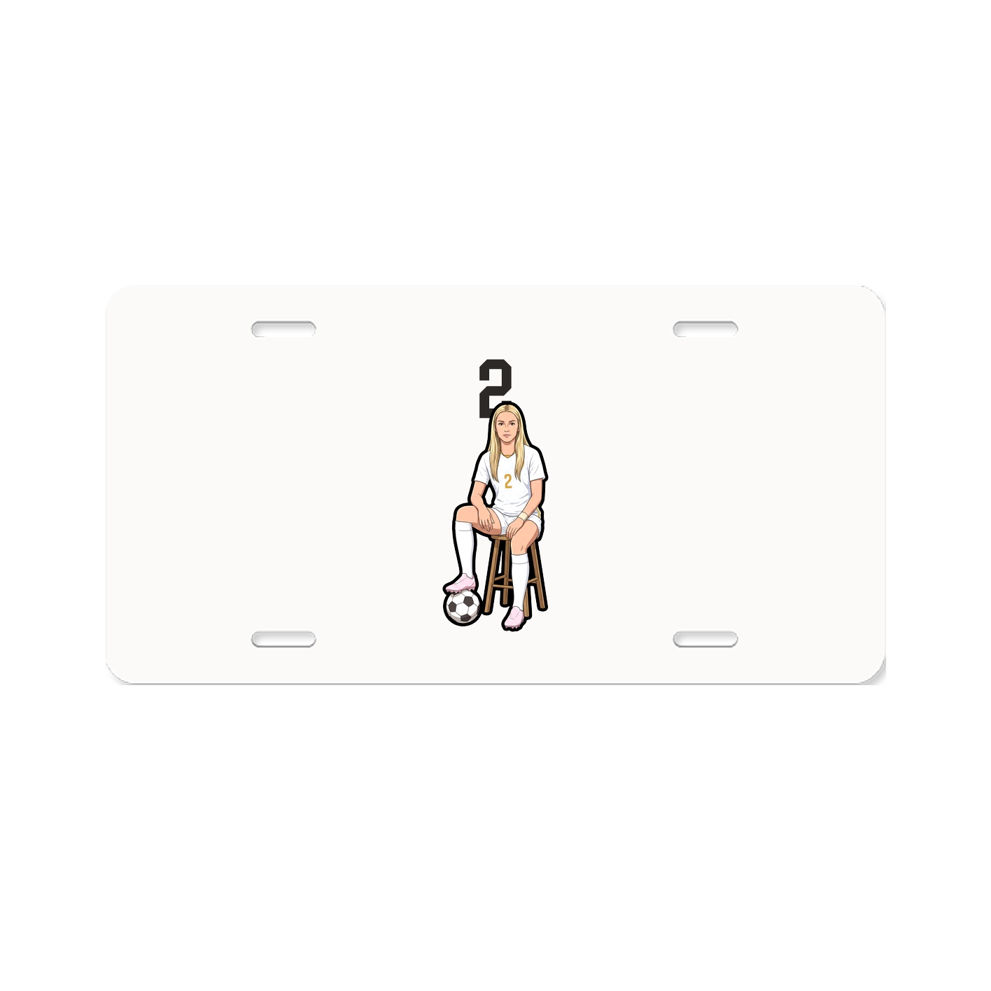 License Plate — Number Top in Classic